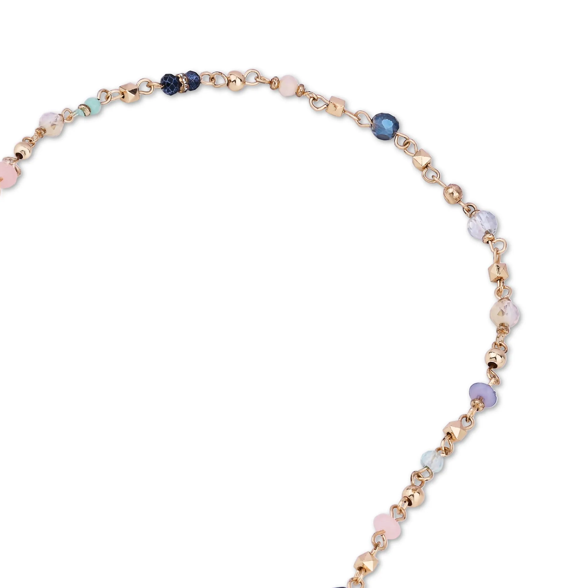 Accessorize London Women Multi Long Bead Rope Necklace
