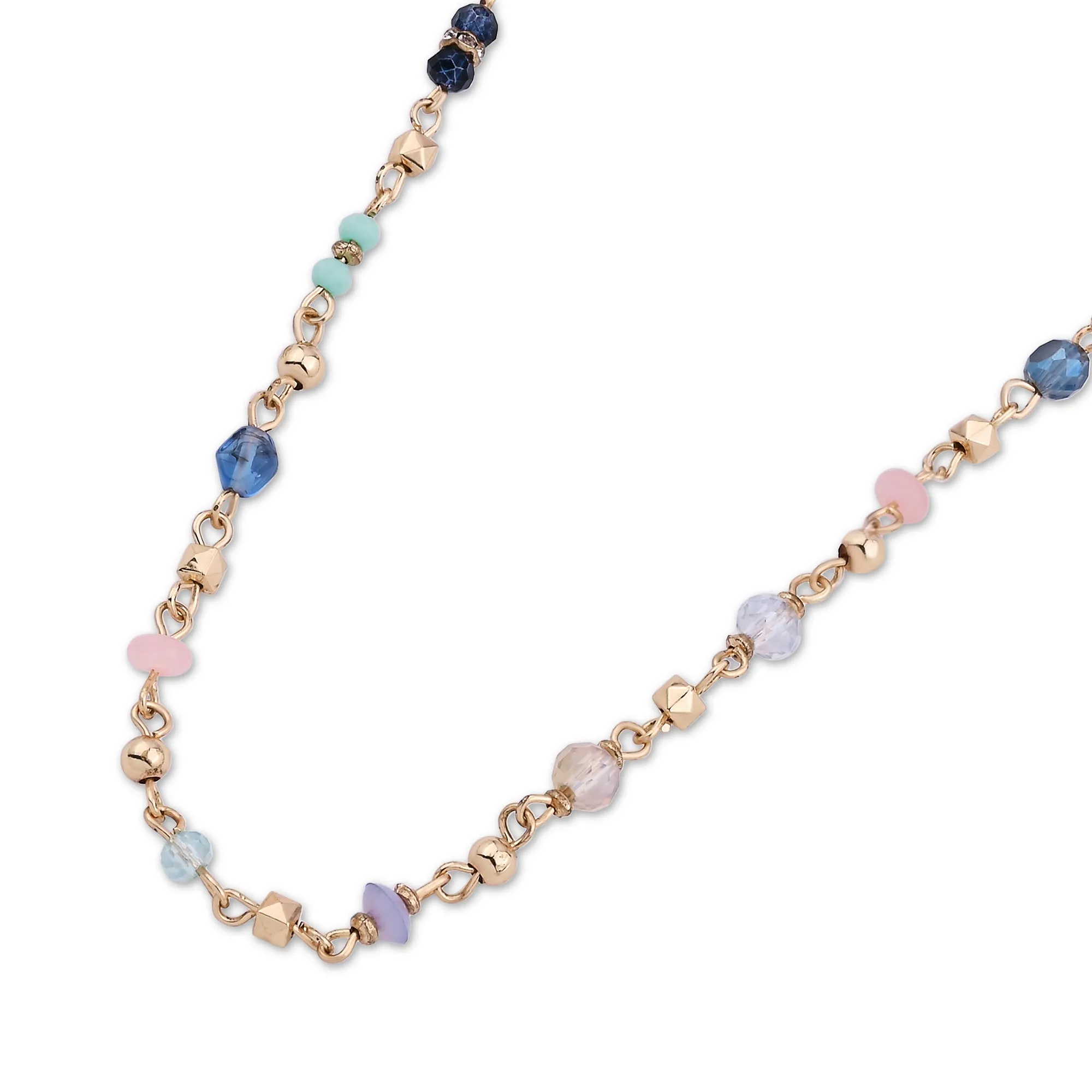 Accessorize London Women Multi Long Bead Rope Necklace