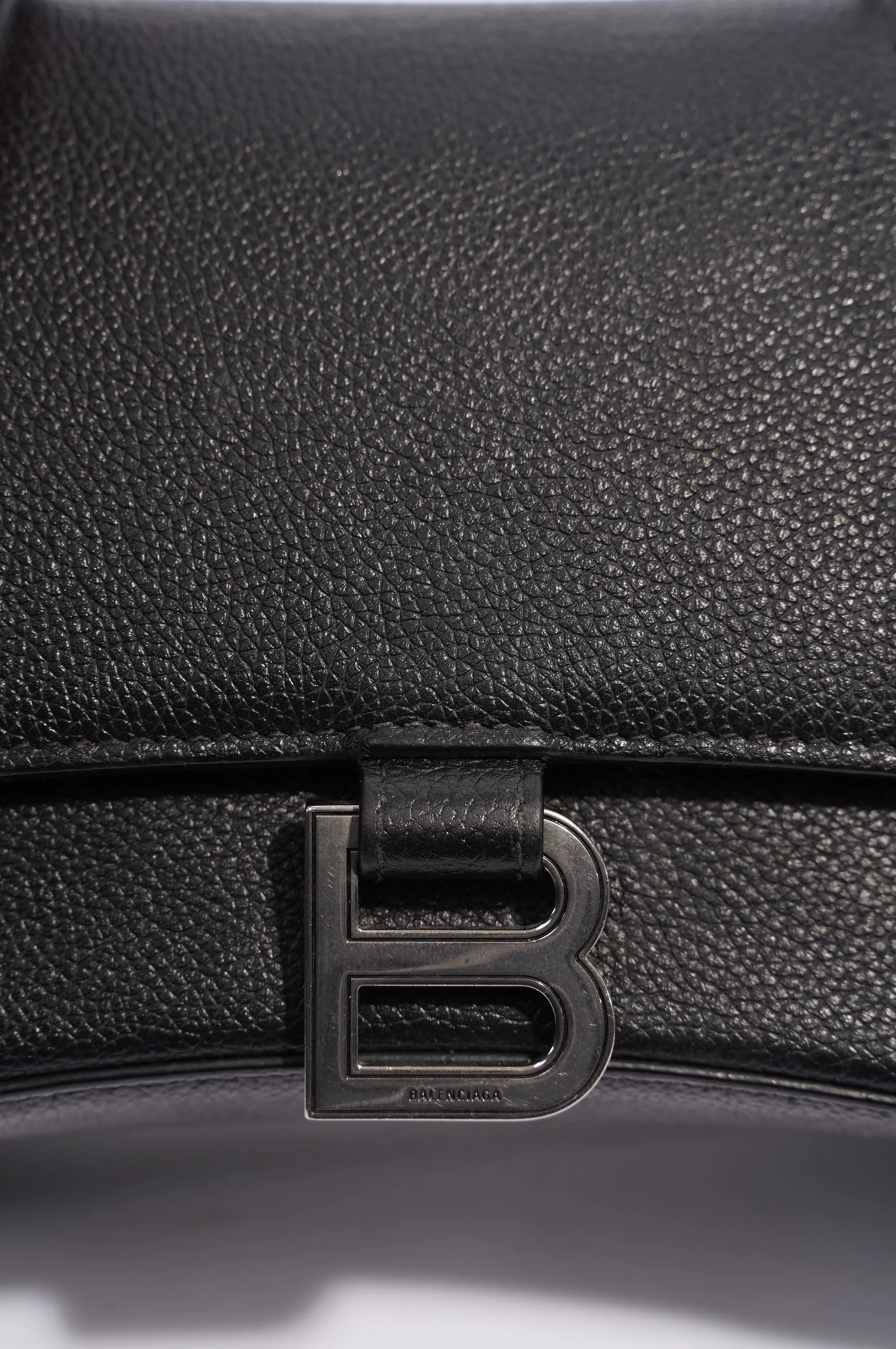Balenciaga Hourglass Bag Black Leather Small
