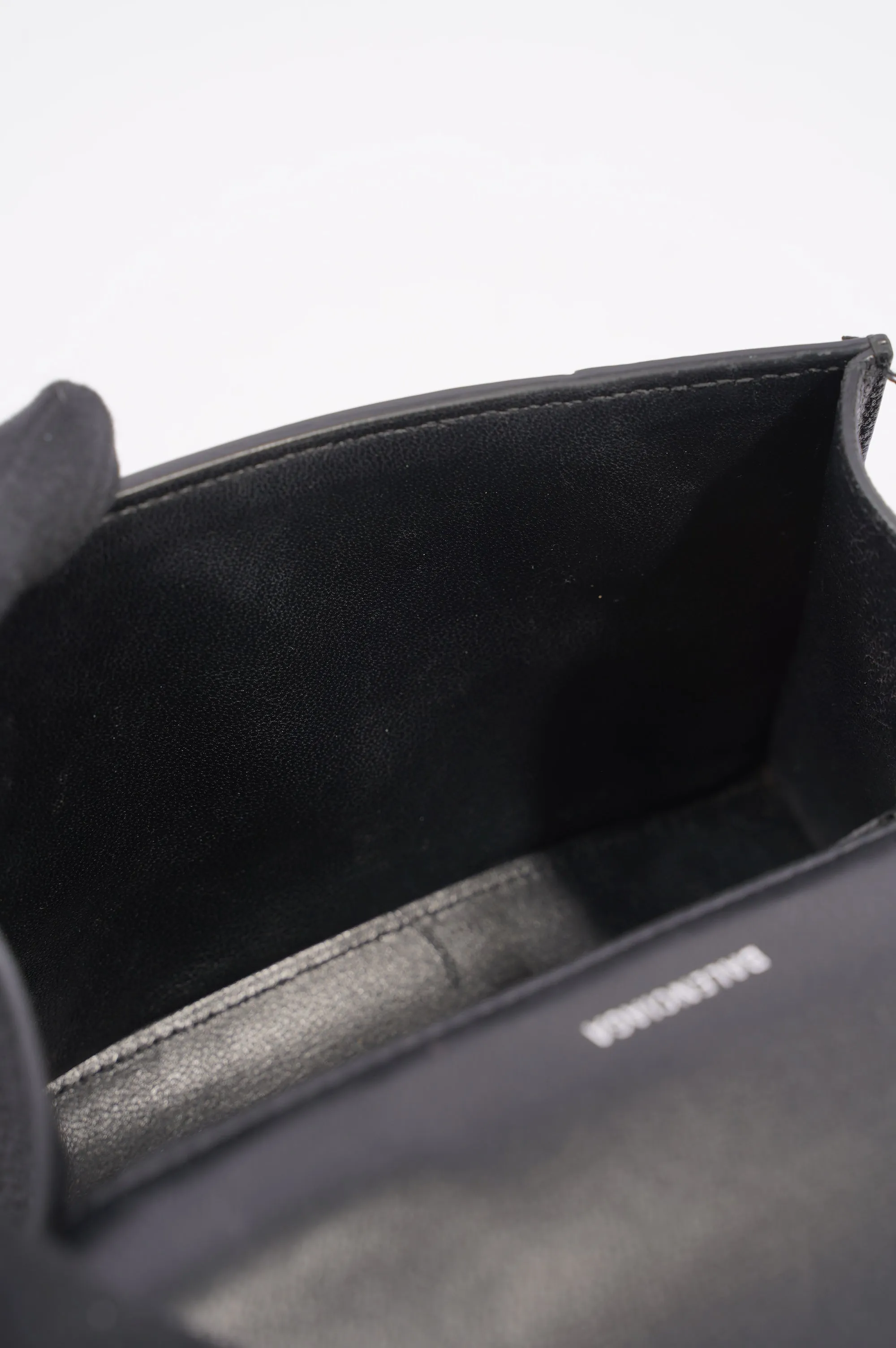 Balenciaga Hourglass Bag Black Leather Small