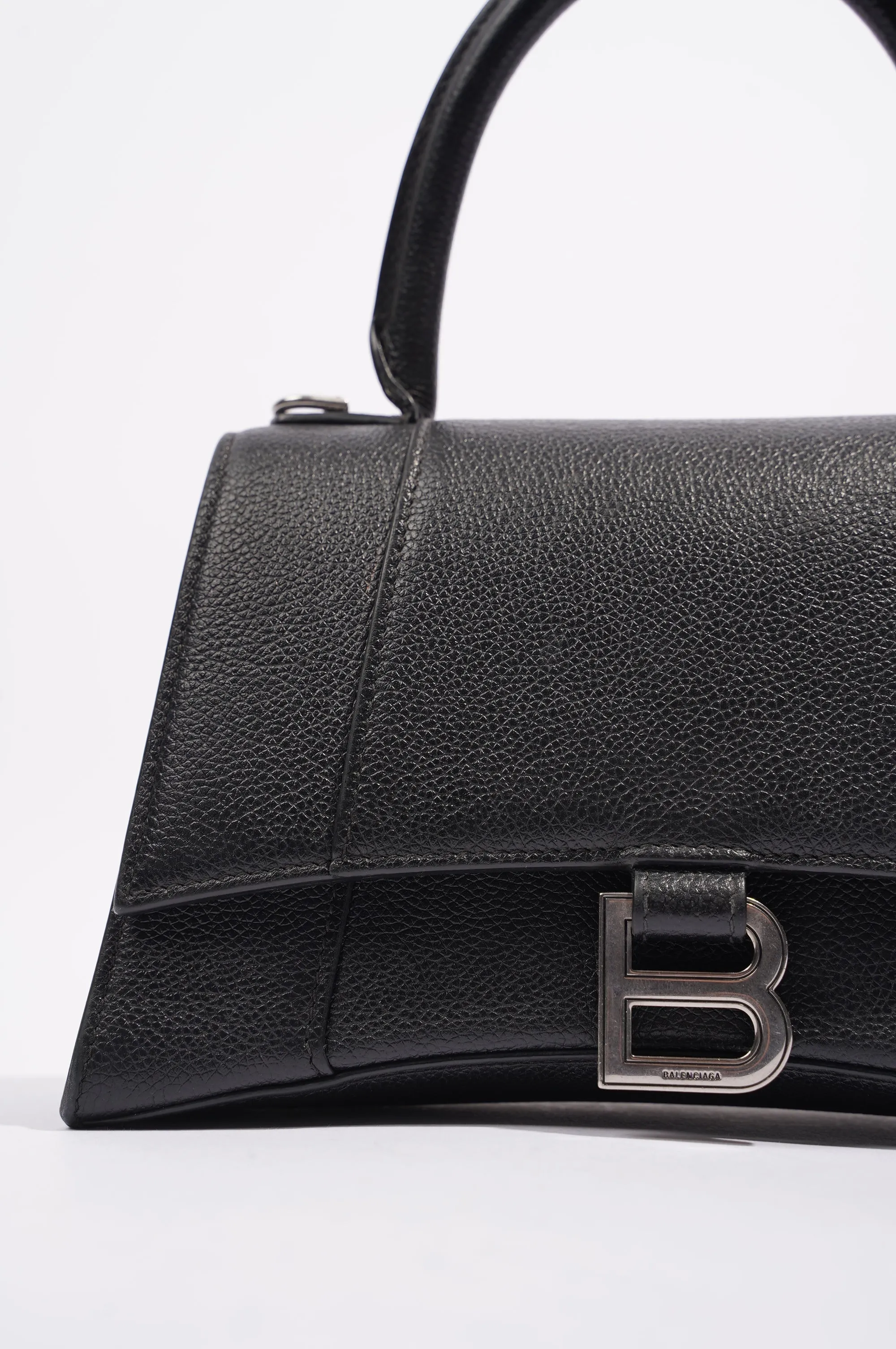 Balenciaga Hourglass Bag Black Leather Small