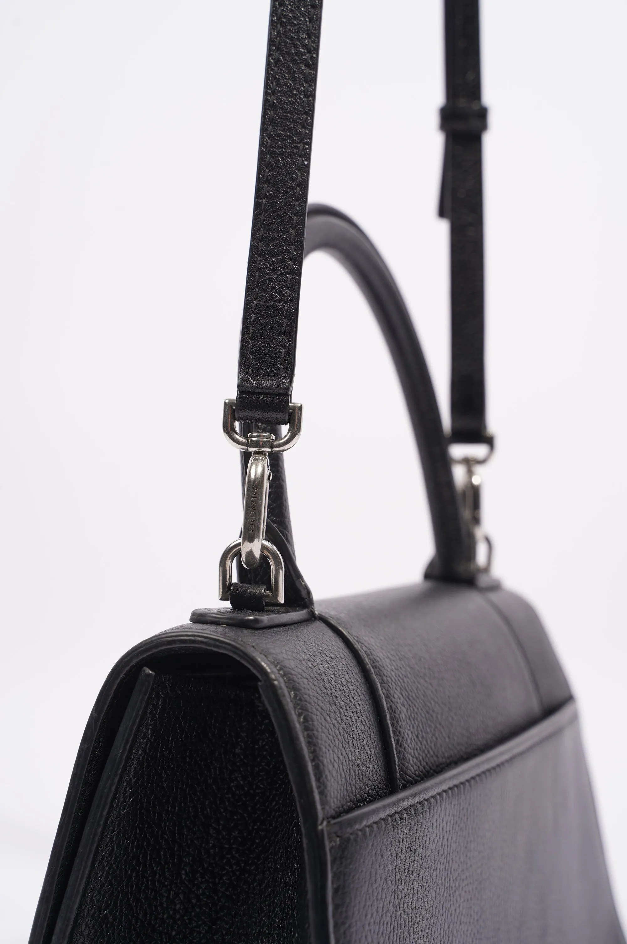 Balenciaga Hourglass Bag Black Leather Small