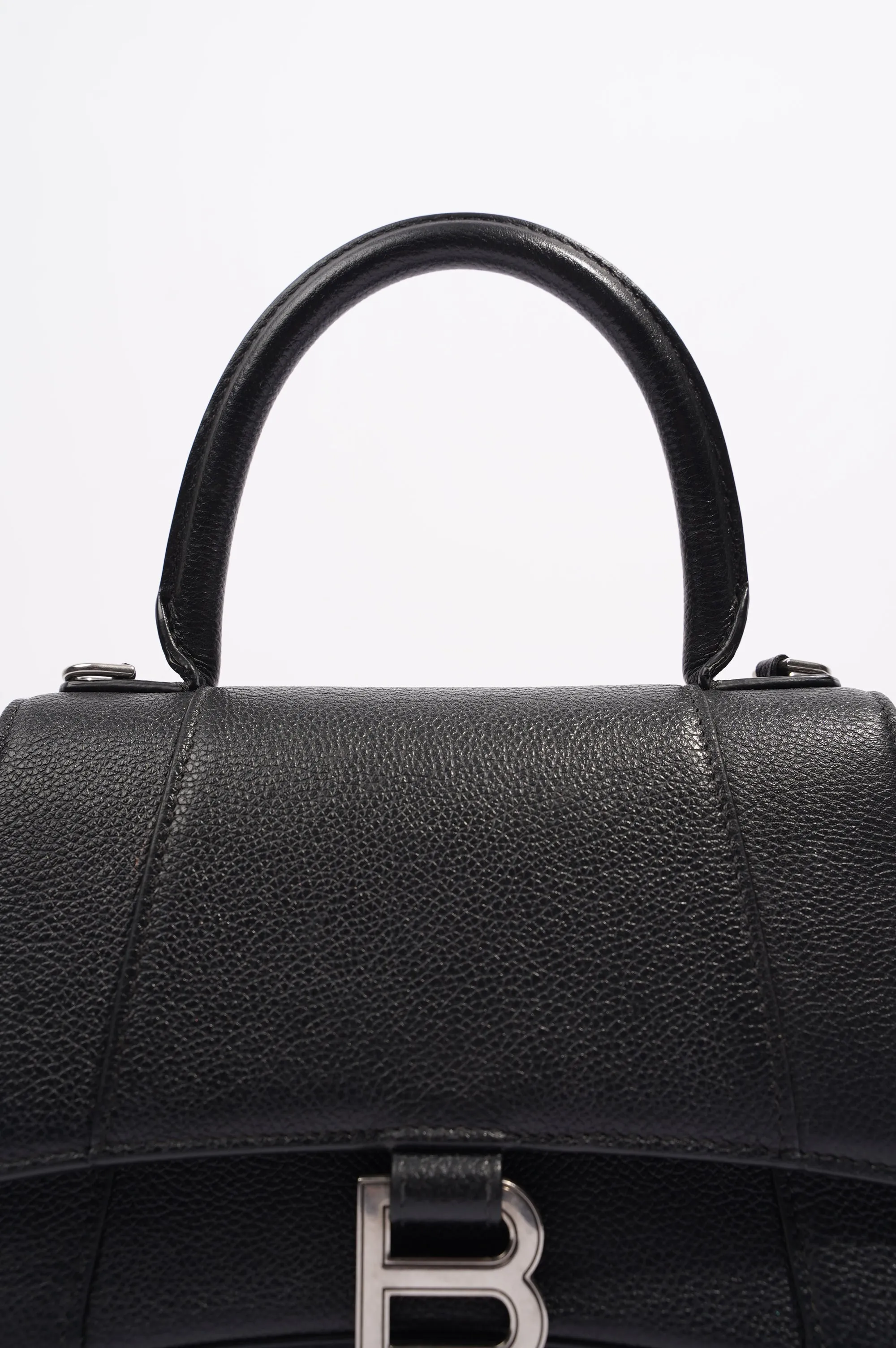 Balenciaga Hourglass Bag Black Leather Small
