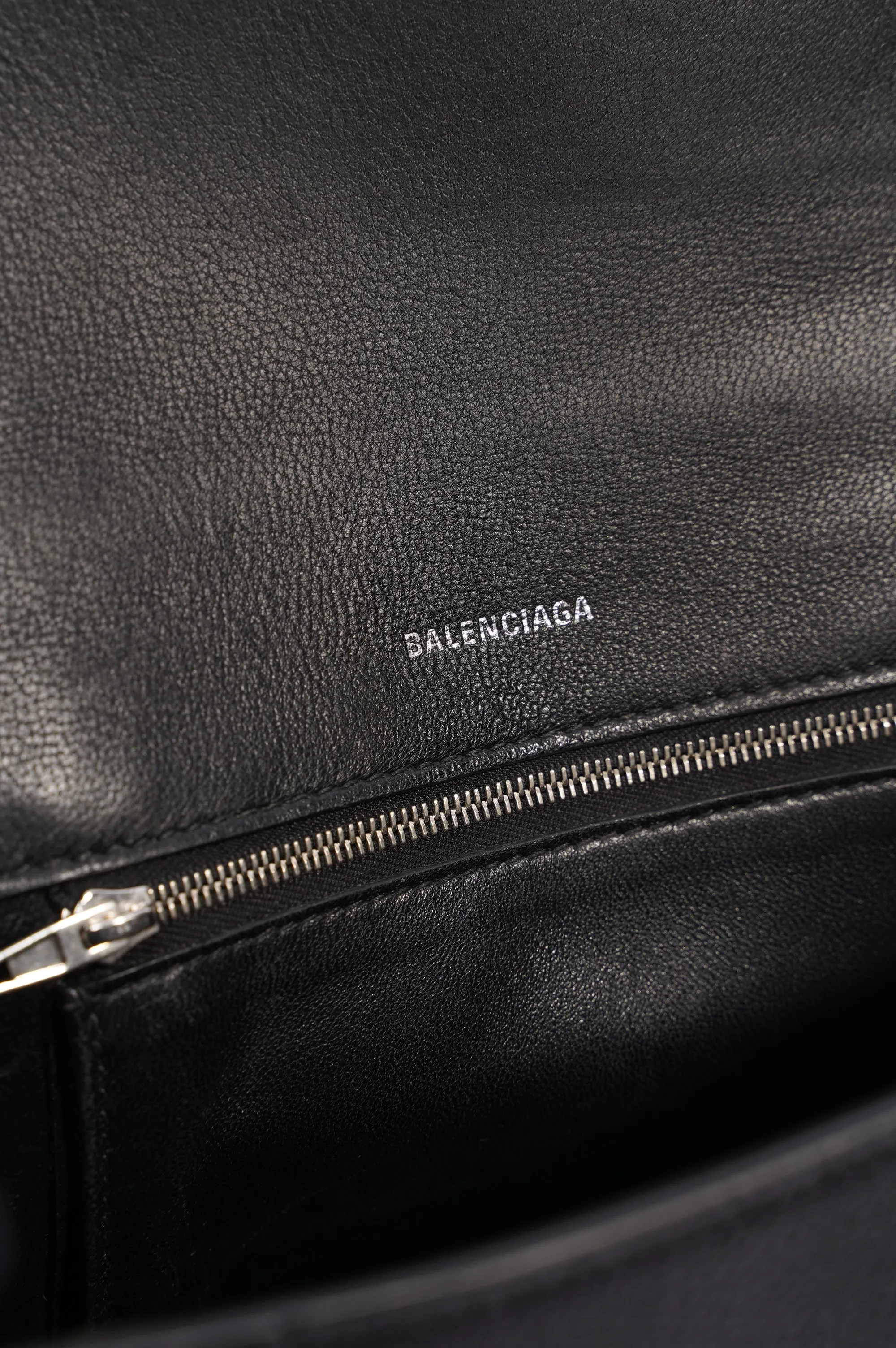 Balenciaga Hourglass Bag Black Leather Small