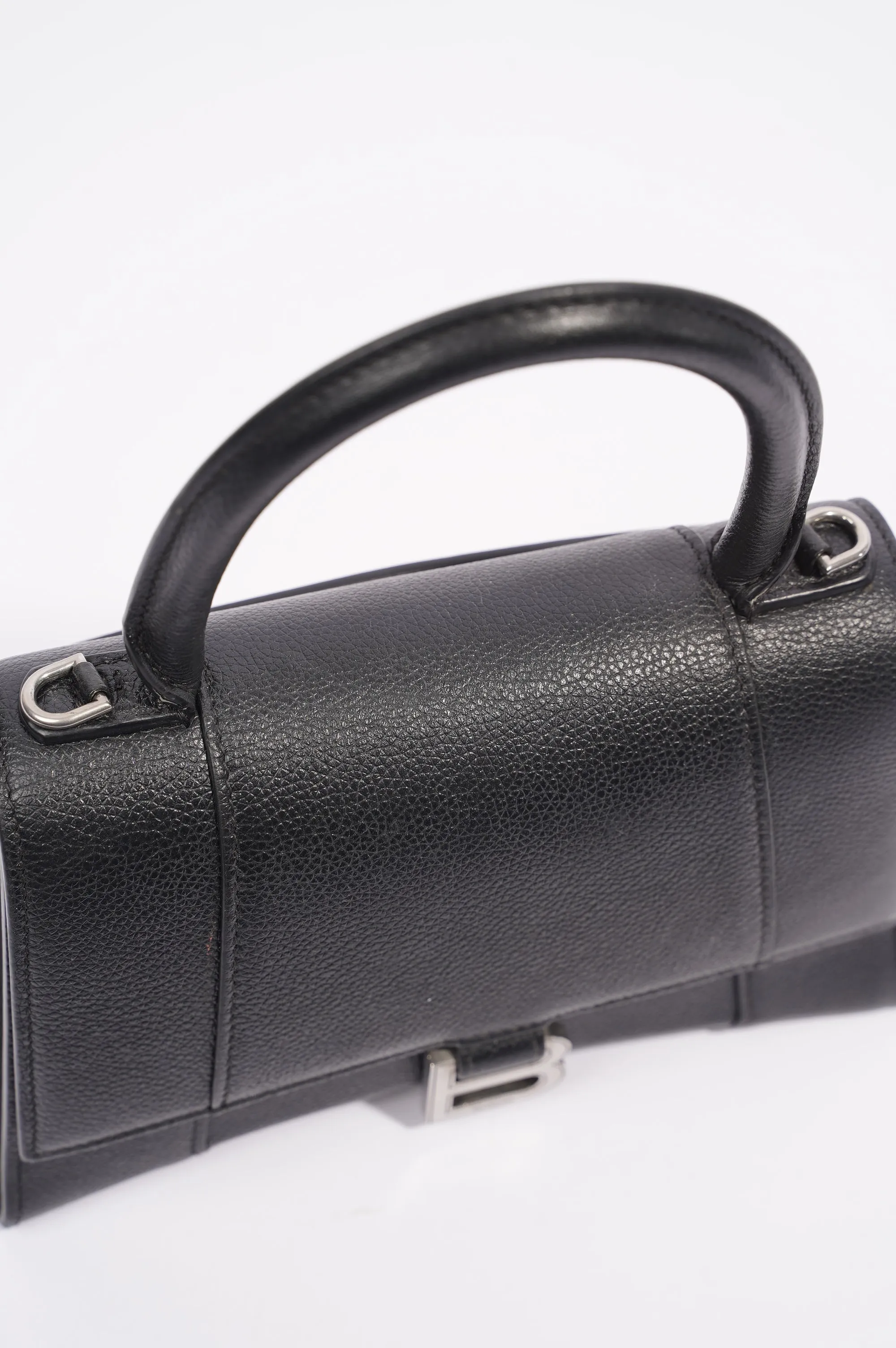 Balenciaga Hourglass Bag Black Leather Small