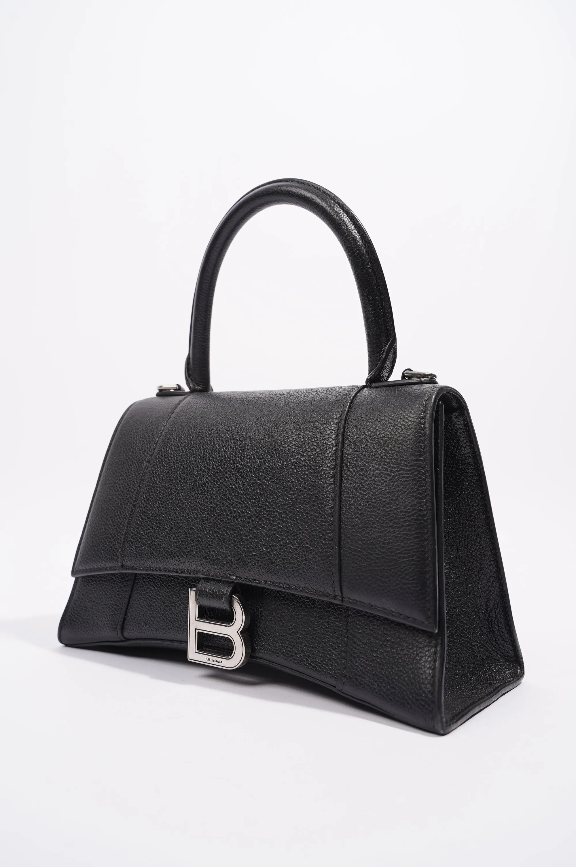 Balenciaga Hourglass Bag Black Leather Small