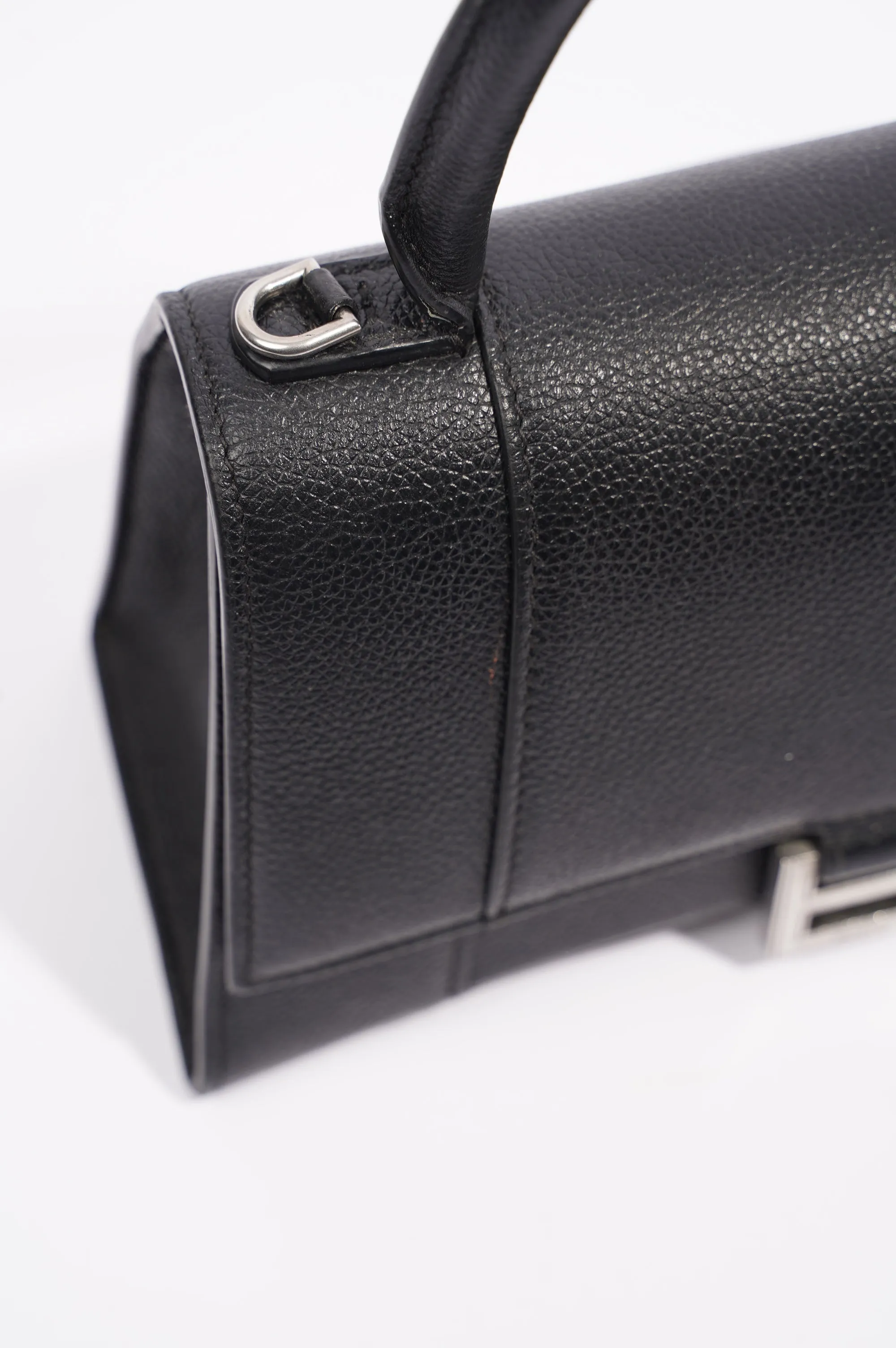 Balenciaga Hourglass Bag Black Leather Small