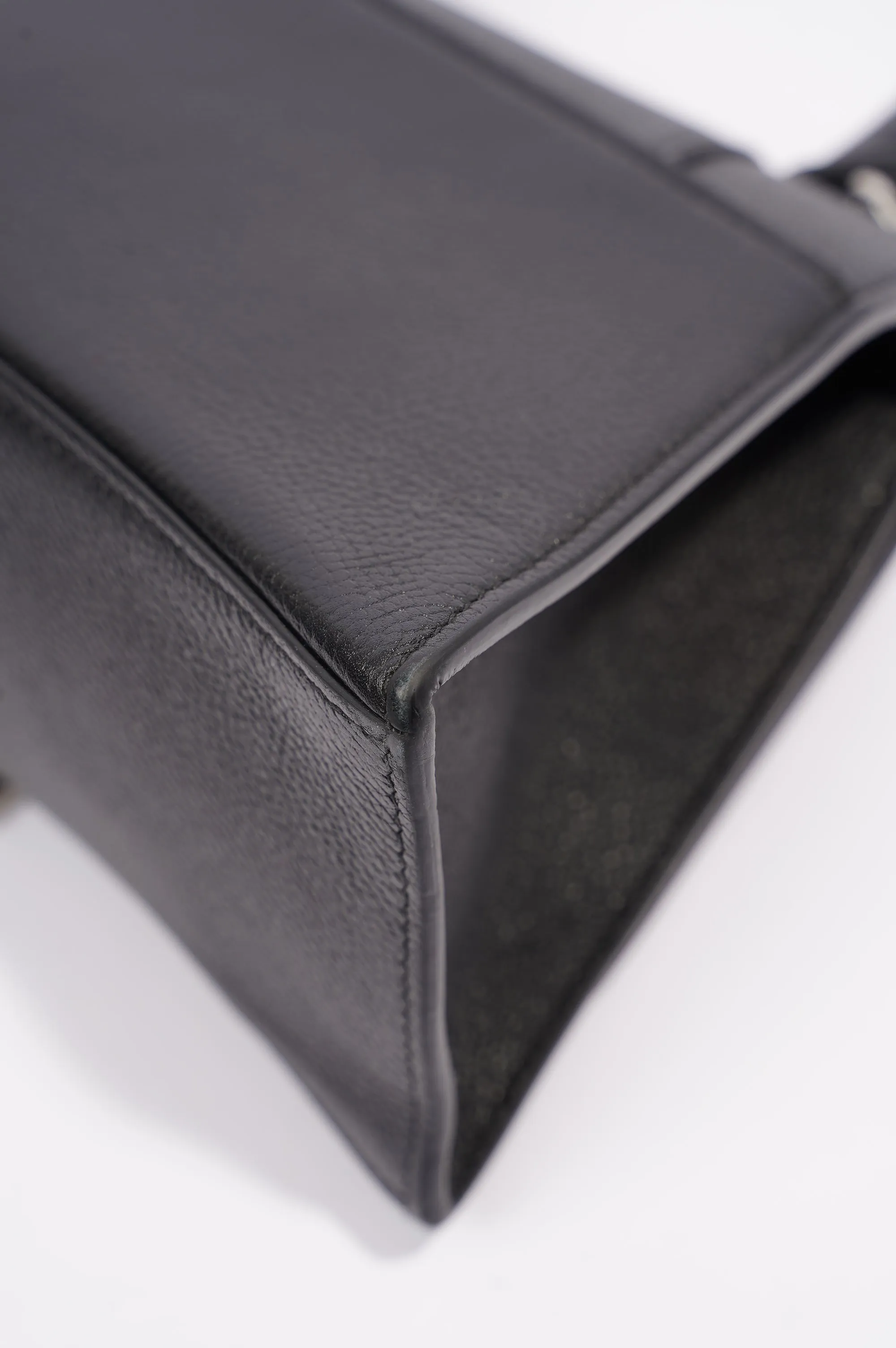Balenciaga Hourglass Bag Black Leather Small