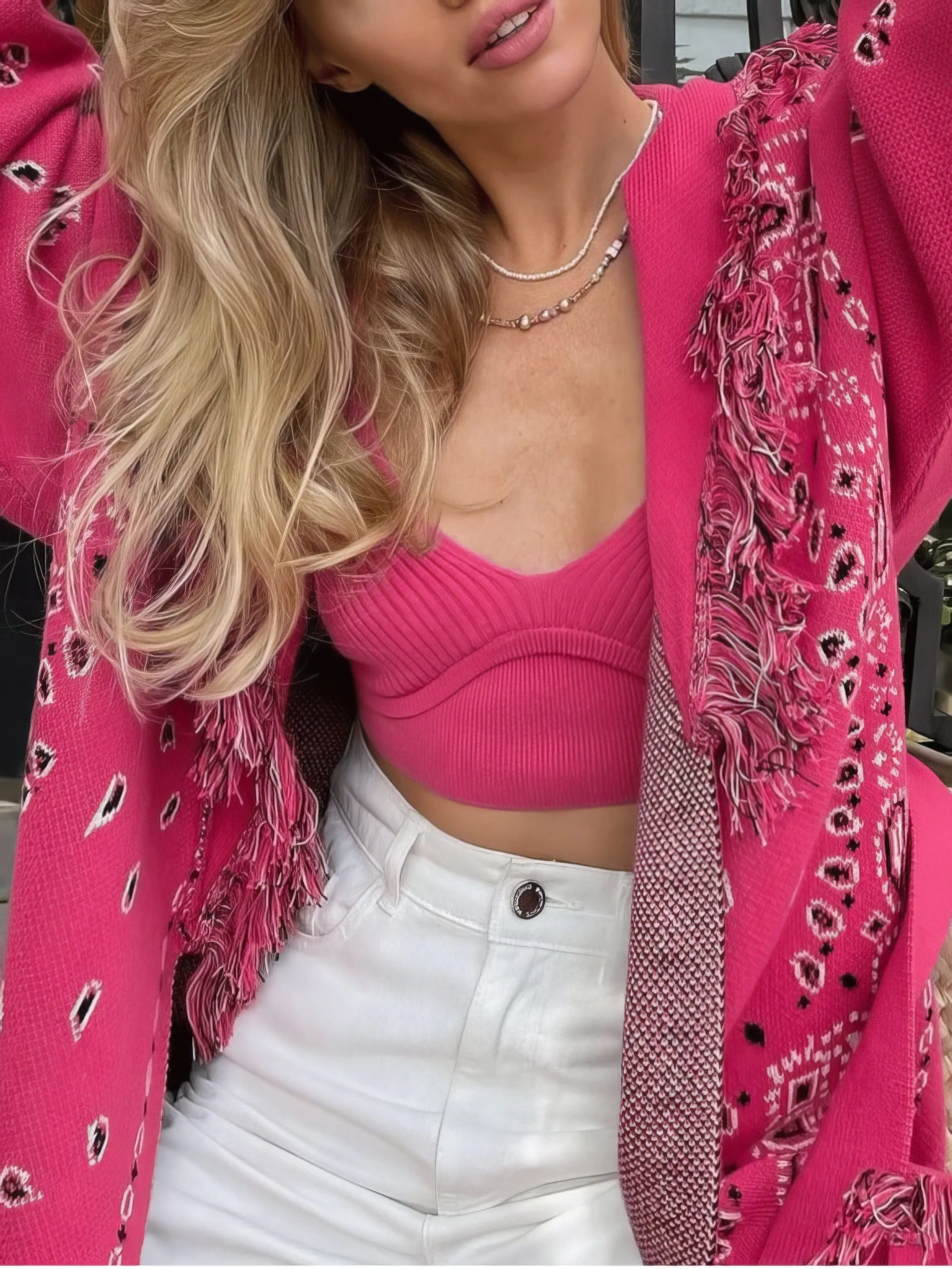 Black Crochet Trim Blouse