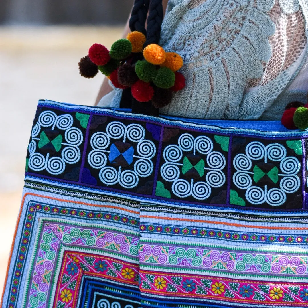 Boho Blue Beach Bag - Azul