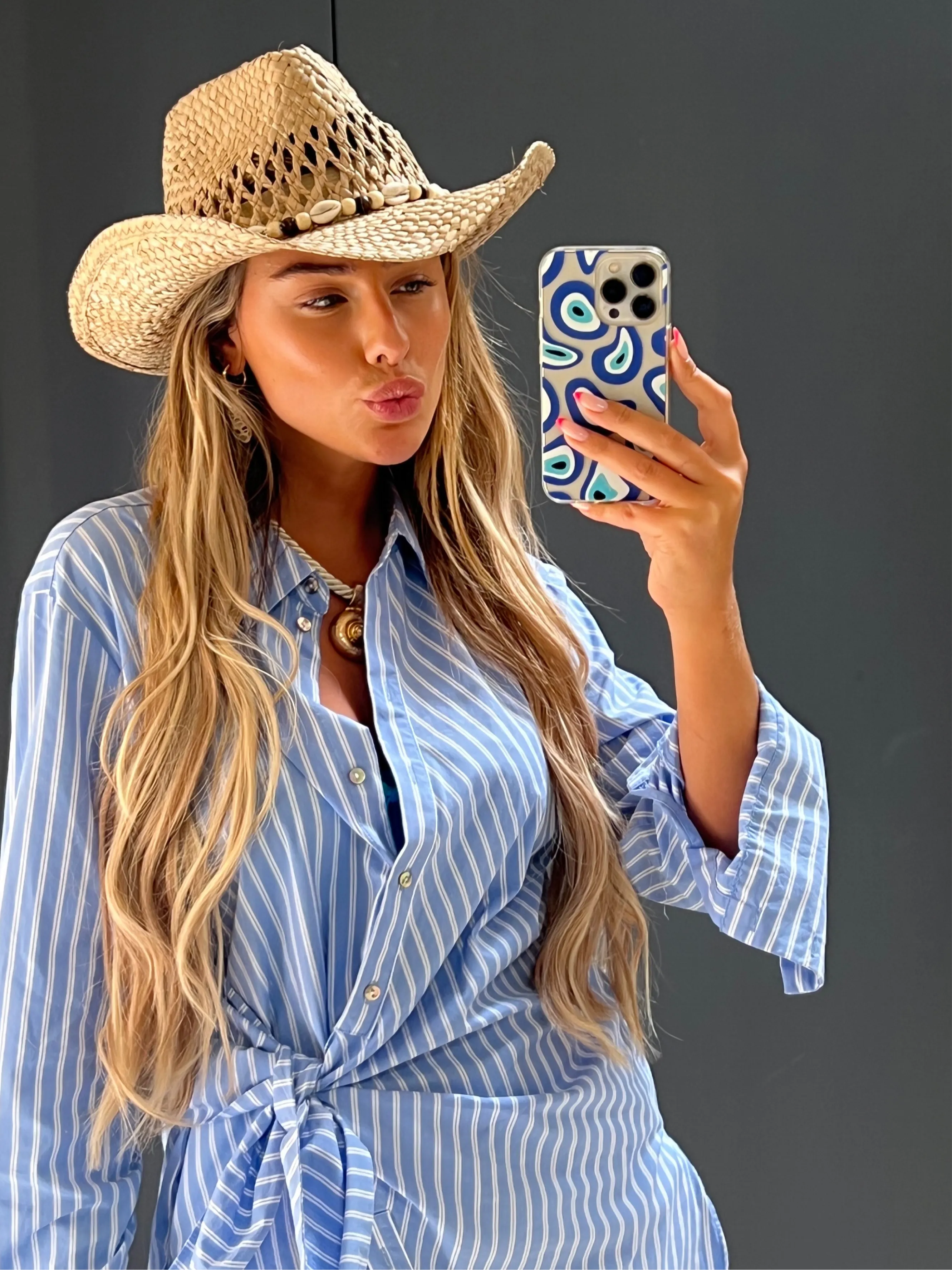 BOHO Shell Detail Cowboy Hat