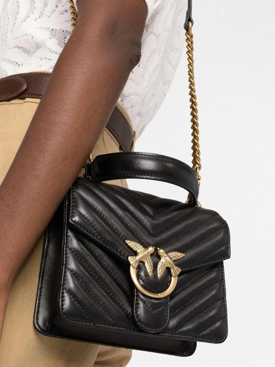 Borsa Love mini top handle chevron
