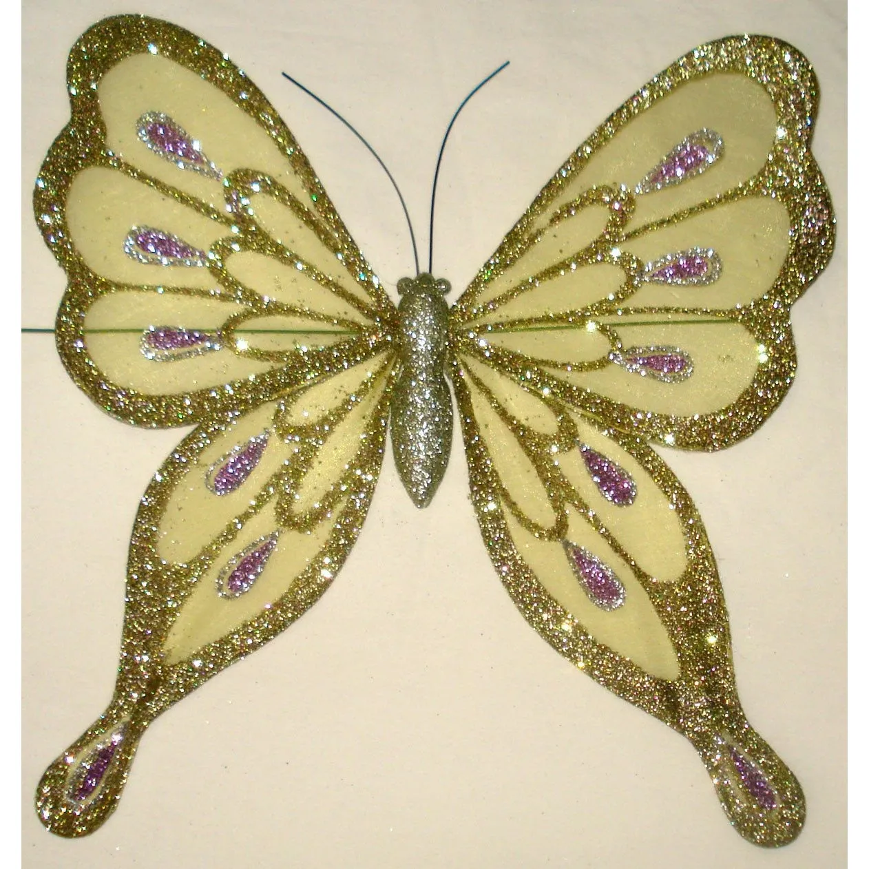 Butterfly Decoration Organza Glitter Wings