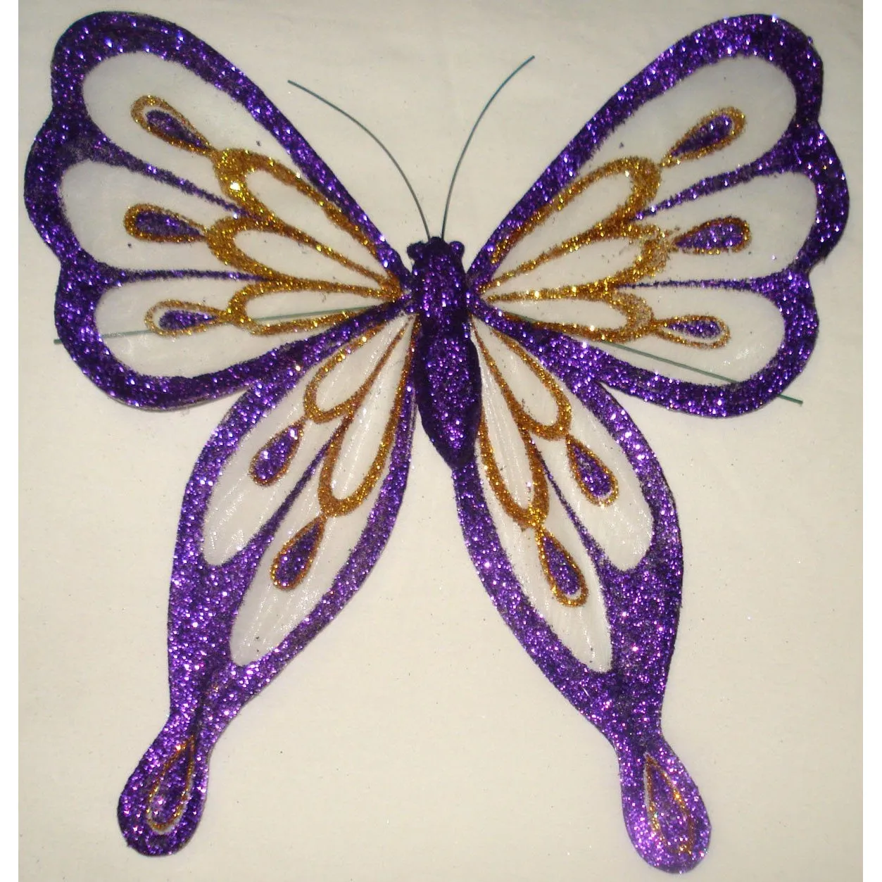 Butterfly Decoration Organza Glitter Wings