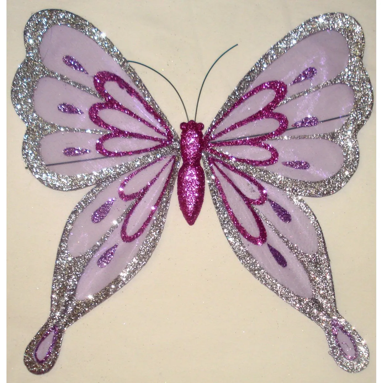Butterfly Decoration Organza Glitter Wings
