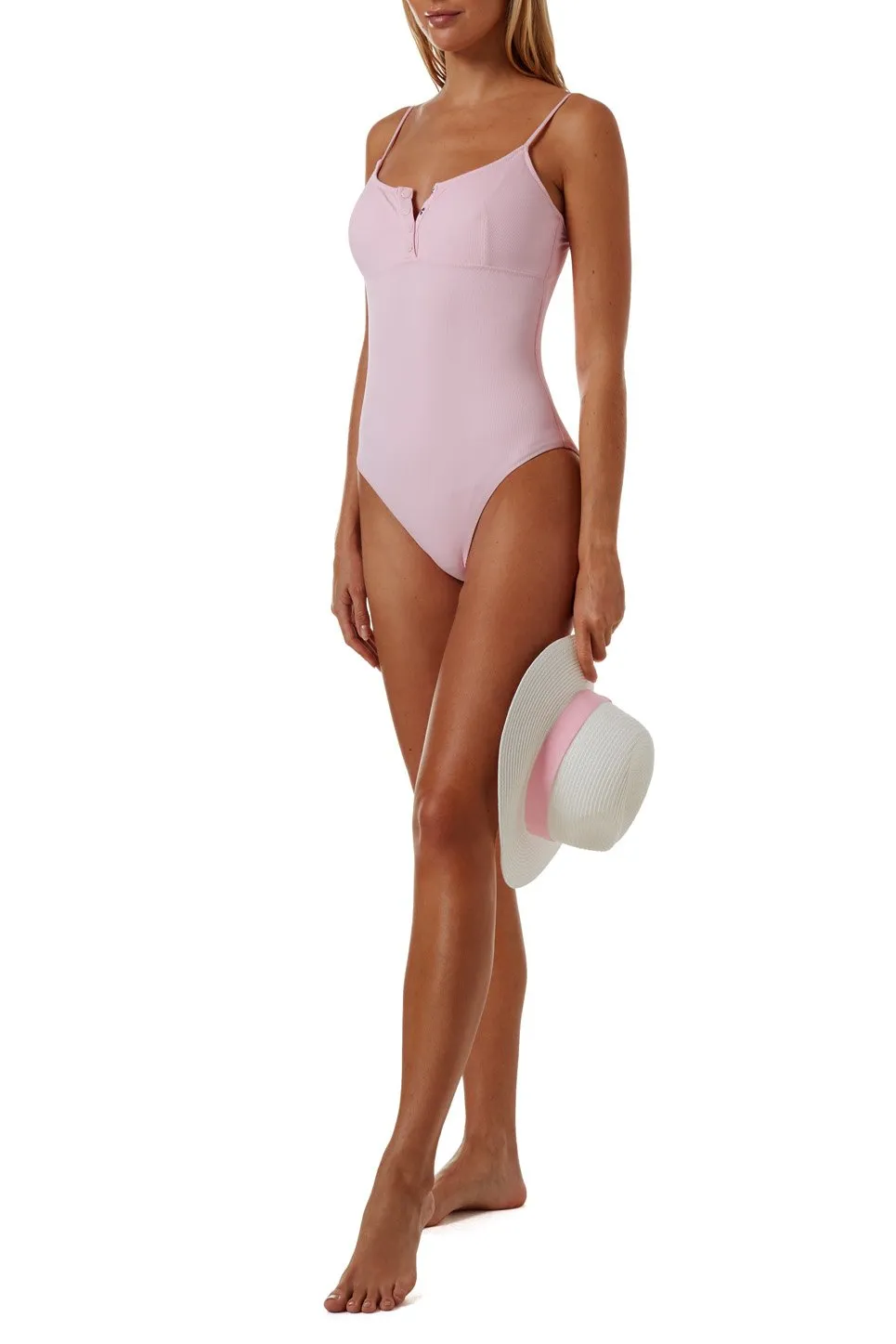 Calabasas Ribbed Blush Swimsuit