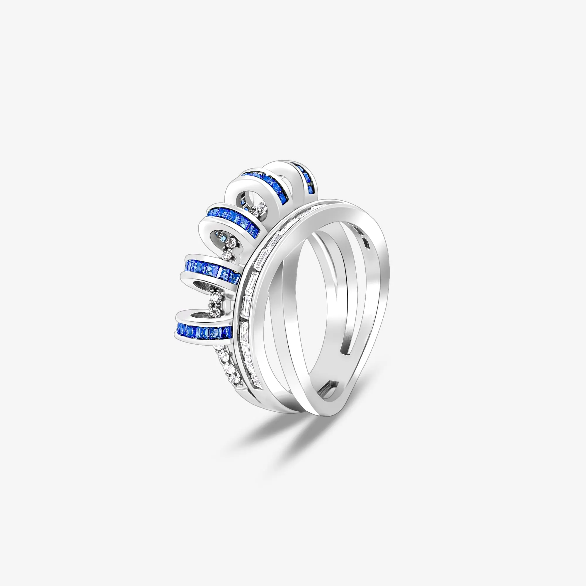 Cerulean Elegance Silver Ring