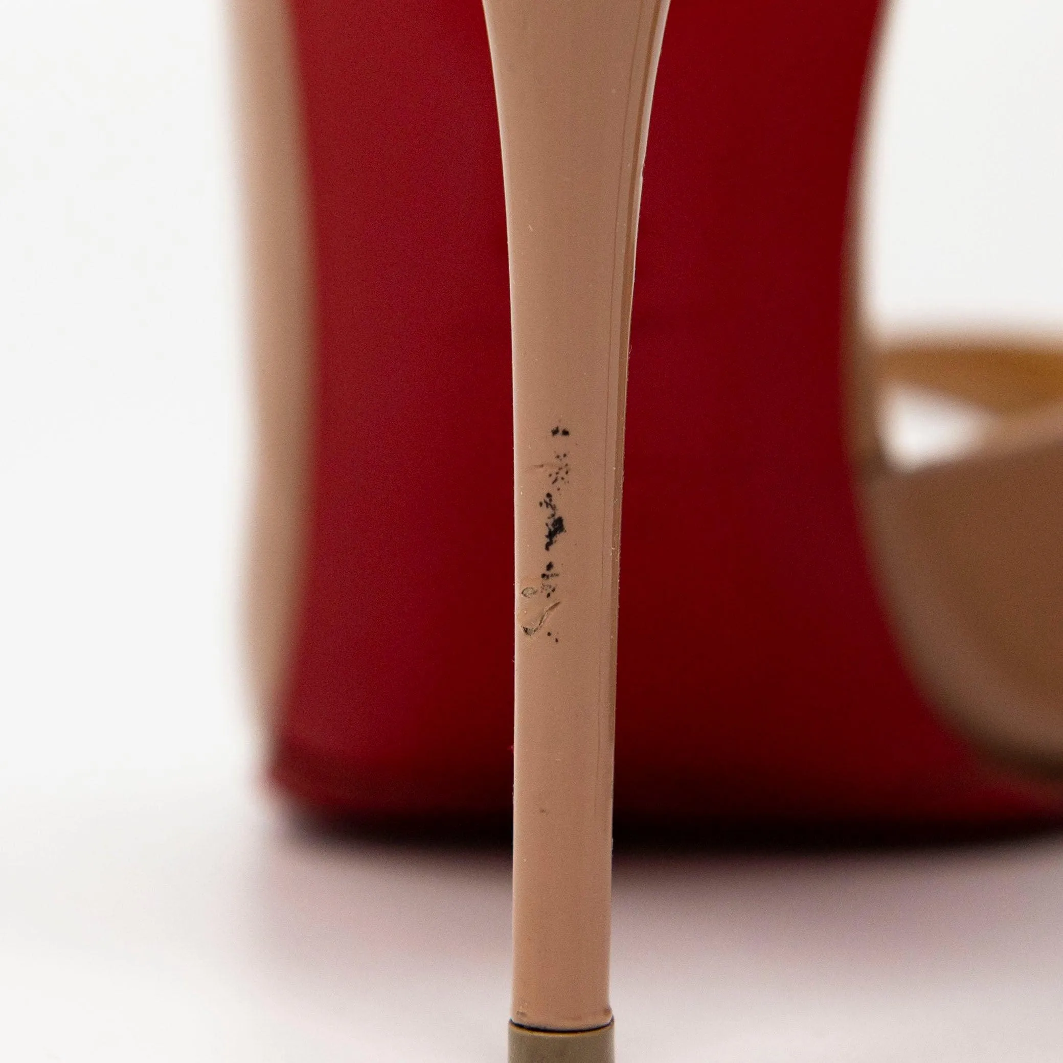 Christian Louboutin Nude Patent Demi You Pumps 35.5