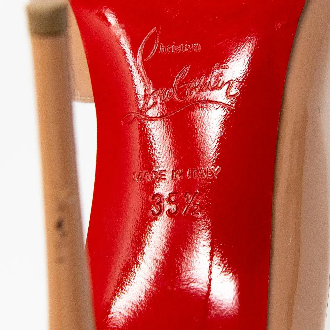 Christian Louboutin Nude Patent Demi You Pumps 35.5