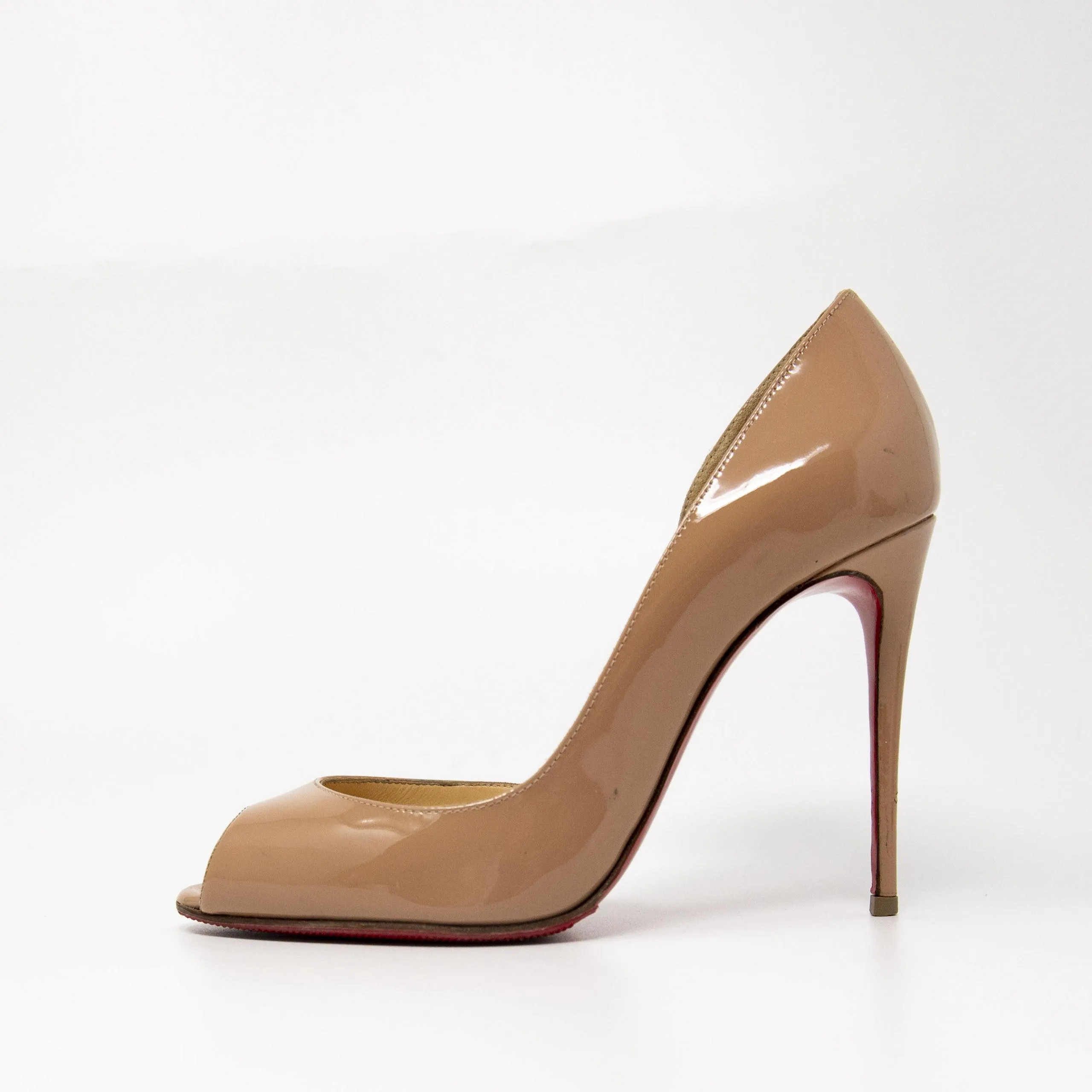 Christian Louboutin Nude Patent Demi You Pumps 35.5