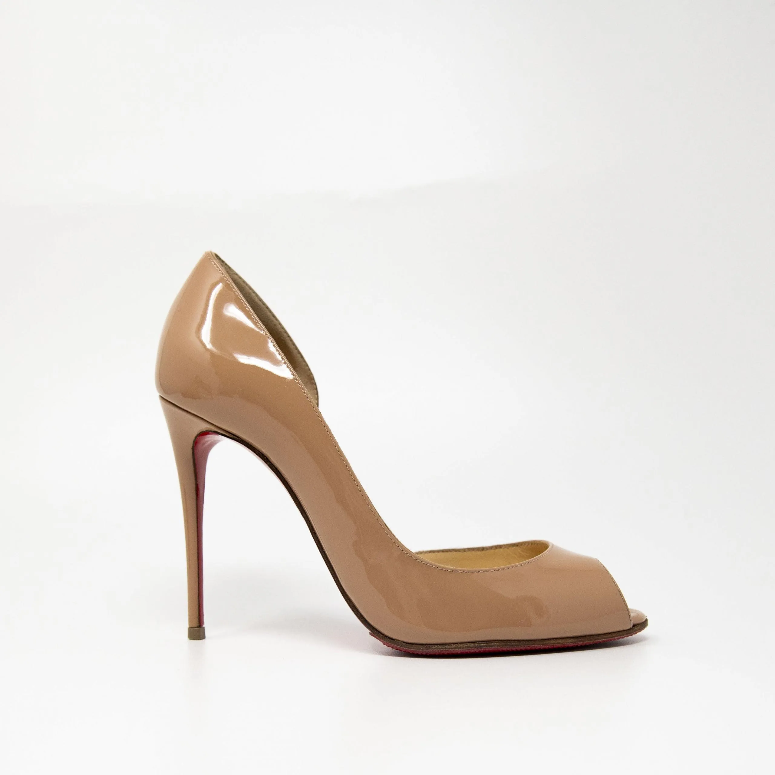 Christian Louboutin Nude Patent Demi You Pumps 35.5