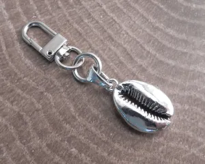 Cowry Shell Keychain Clip-On