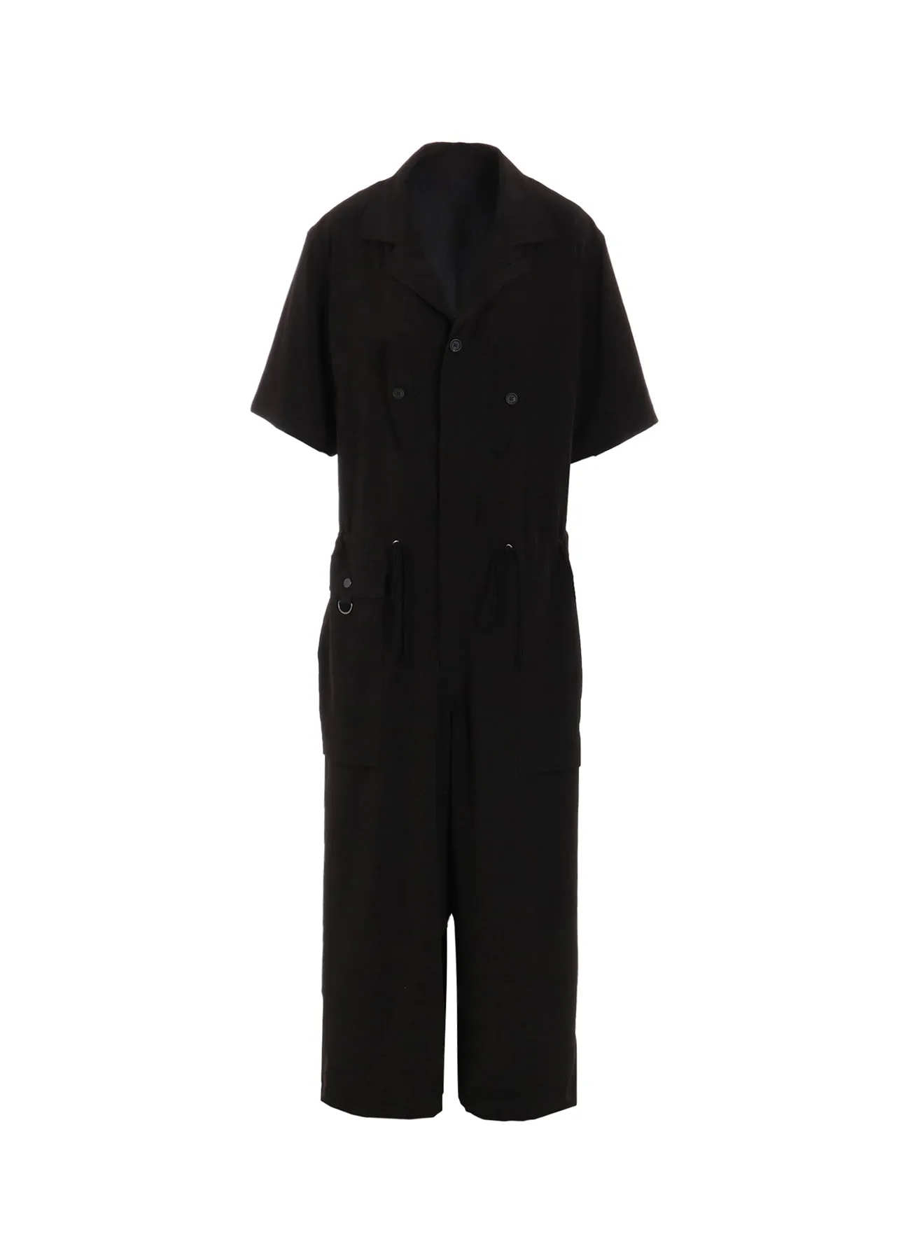 CREPE de CHINE SHORT SLEEVE MILITARY ALL-IN-ONE