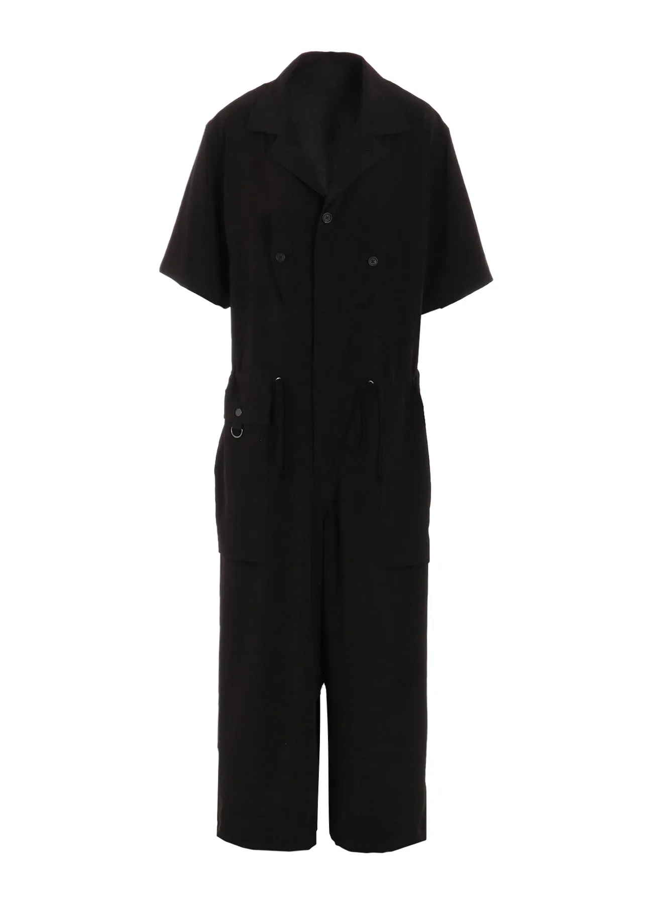 CREPE de CHINE SHORT SLEEVE MILITARY ALL-IN-ONE