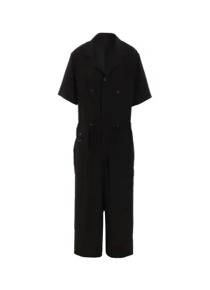 CREPE de CHINE SHORT SLEEVE MILITARY ALL-IN-ONE