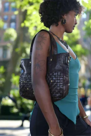 Criss-cross Leather Bag