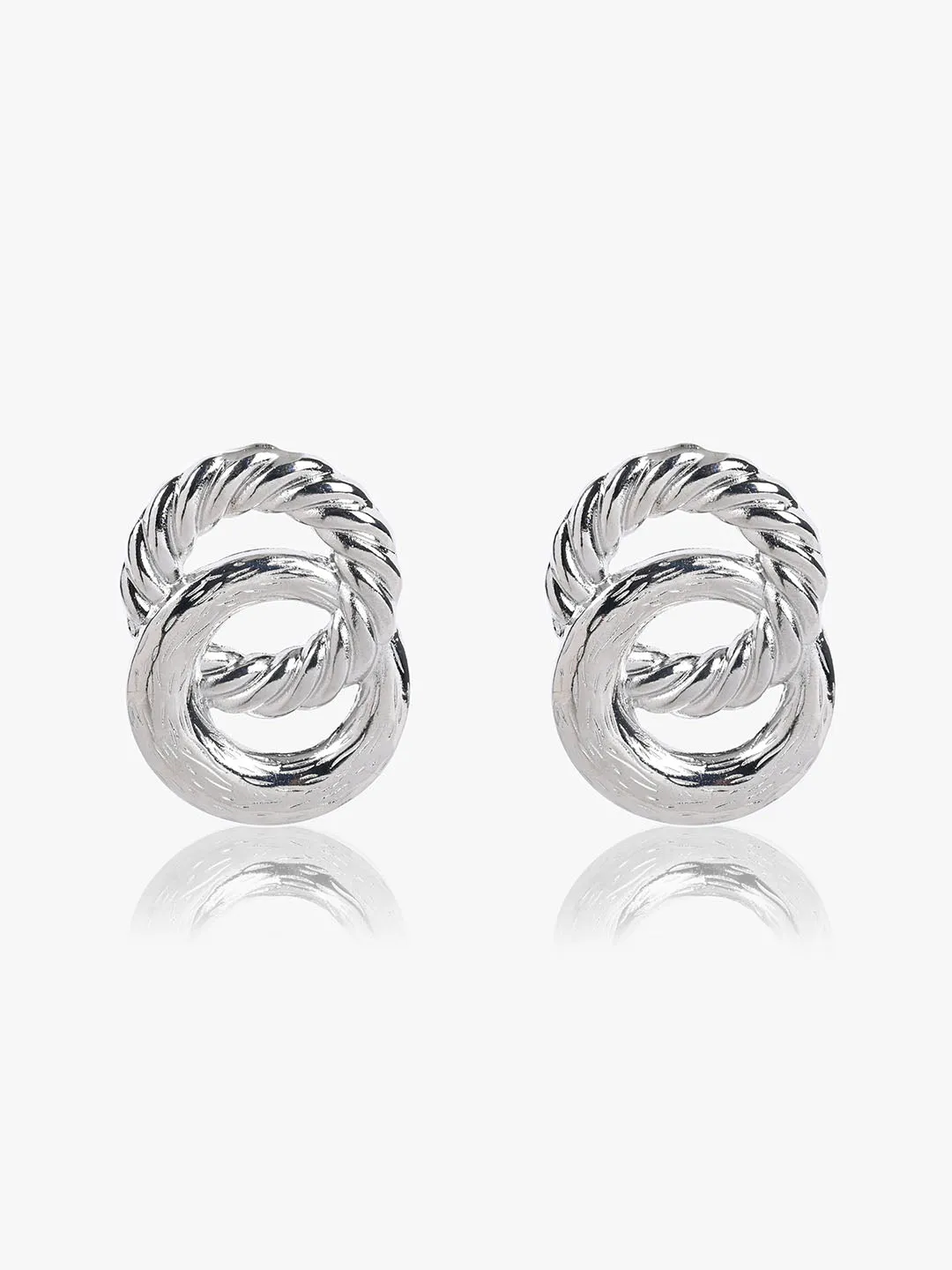 Crossed Circular Earrings