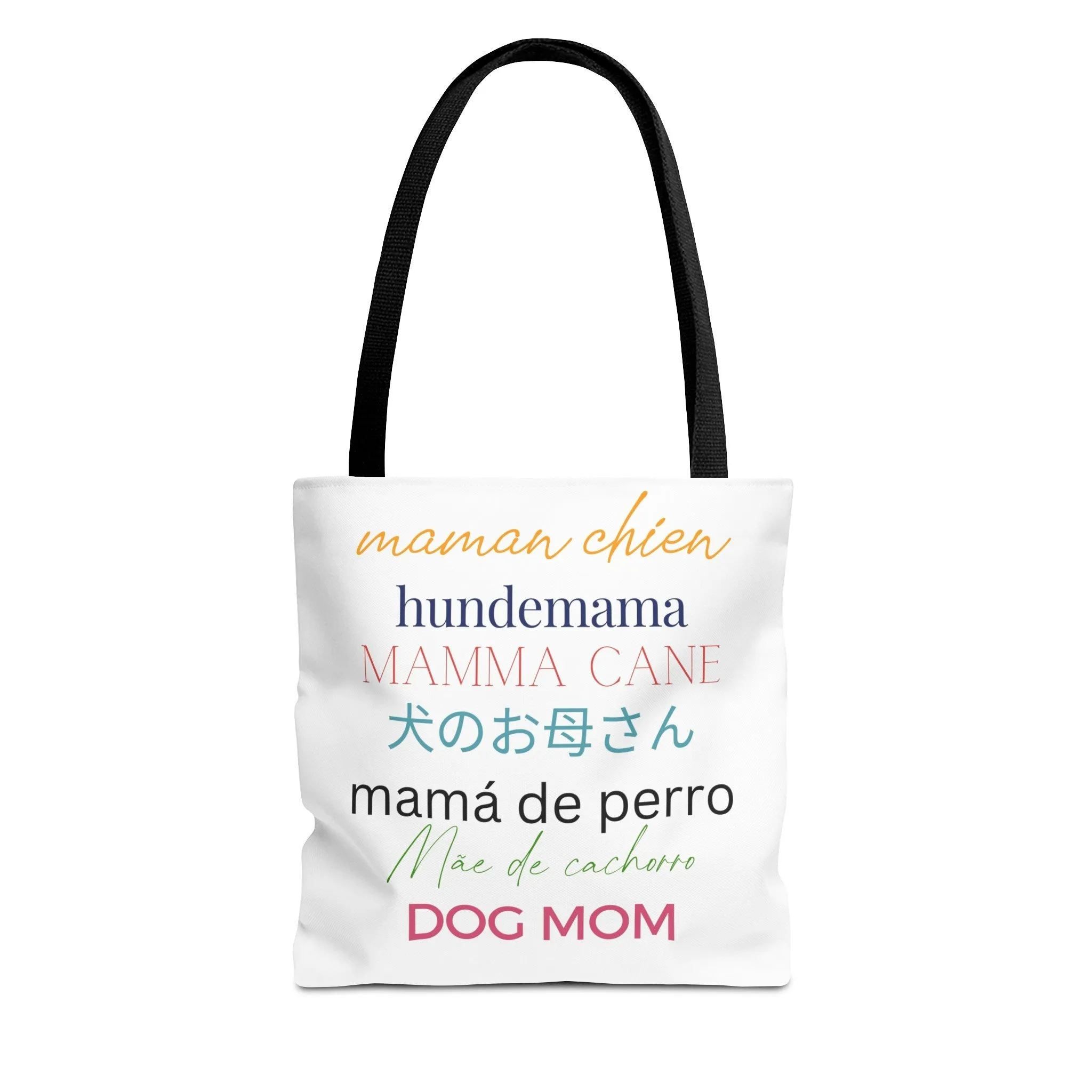 Dog Mom in Multiple Languages Tote Bag