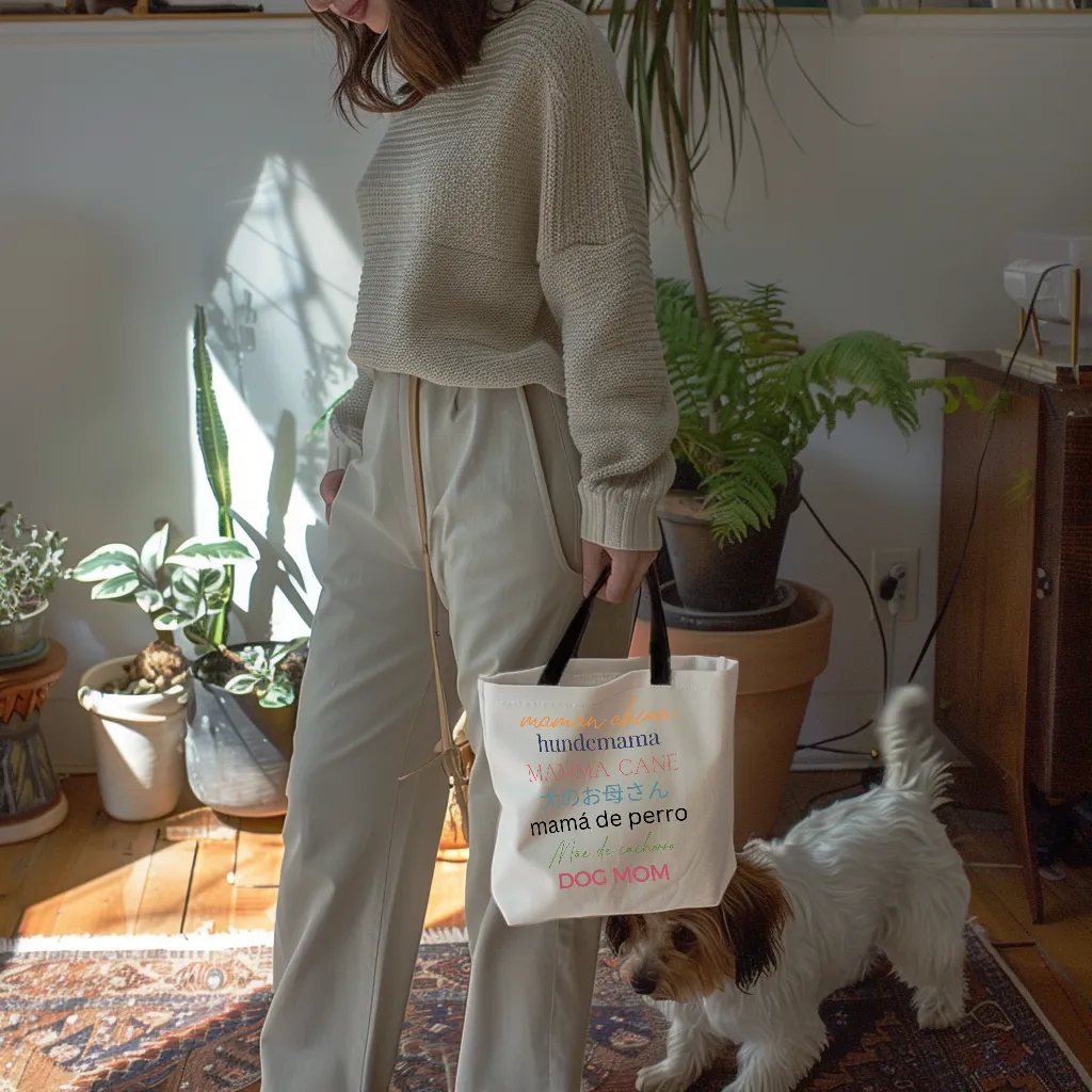 Dog Mom in Multiple Languages Tote Bag