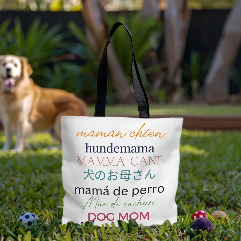 Dog Mom in Multiple Languages Tote Bag