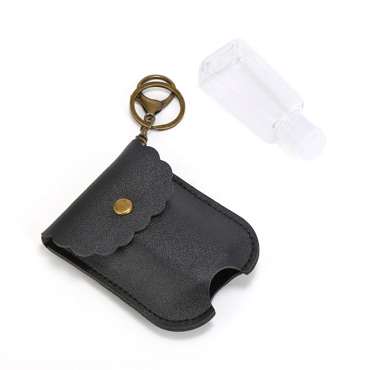Hand Sanitizer Pocket Keychain in Black
