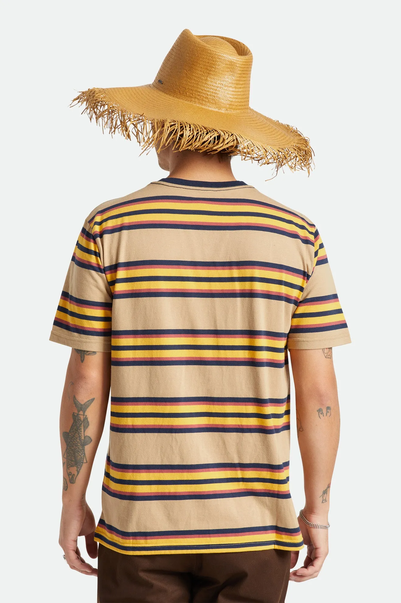Jo Straw Frayed Fedora - Copper