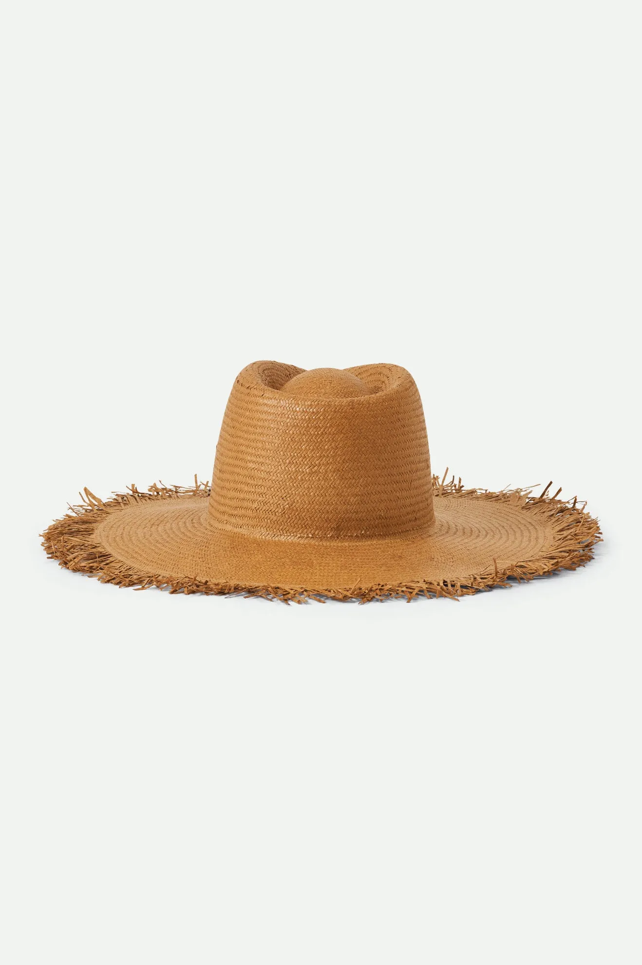 Jo Straw Frayed Fedora - Copper
