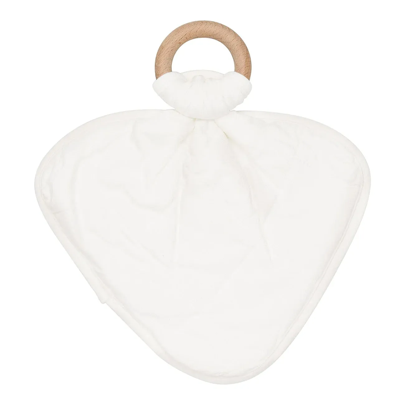 Lovey with Removable Wooden Teething Ring, Cloud