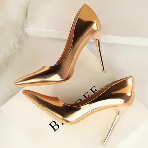 Metalic patent High Heel Stiletto