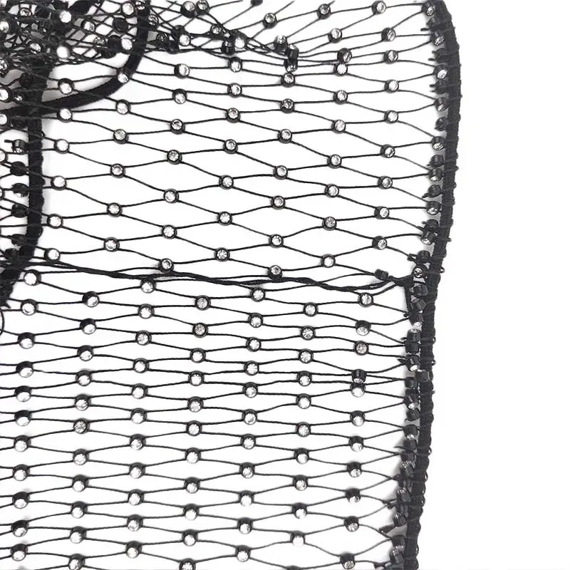 Metallic Glitter Fishnet Tank top