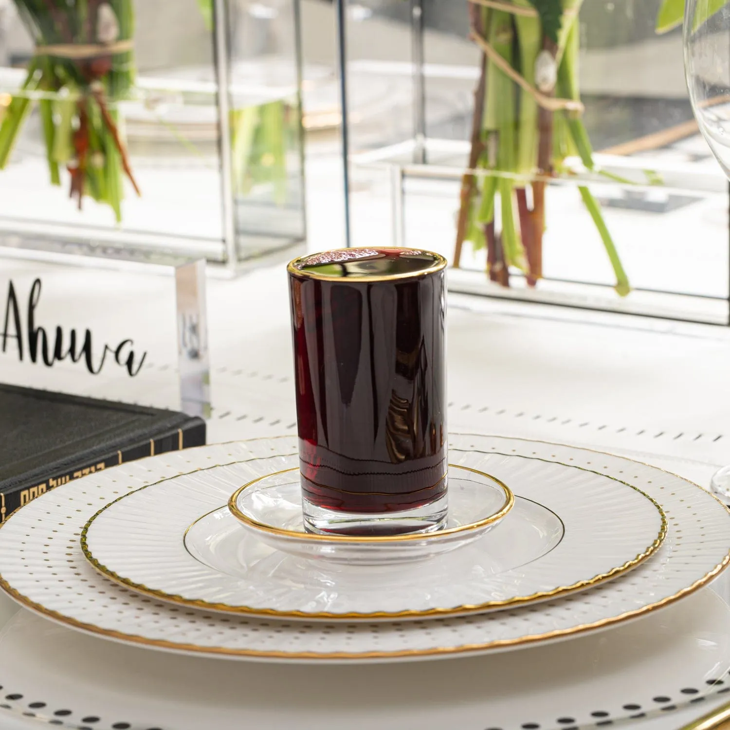 Modern Glass Cups & Saucers