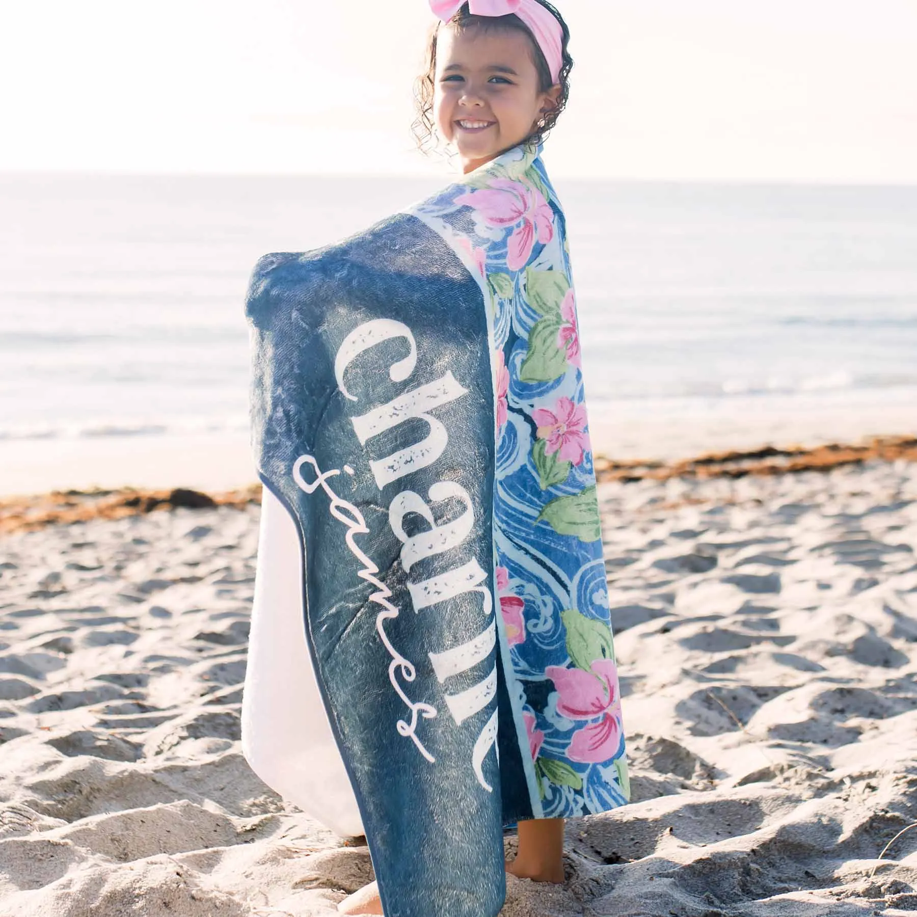 Ohana Personalized Kids Beach Towel