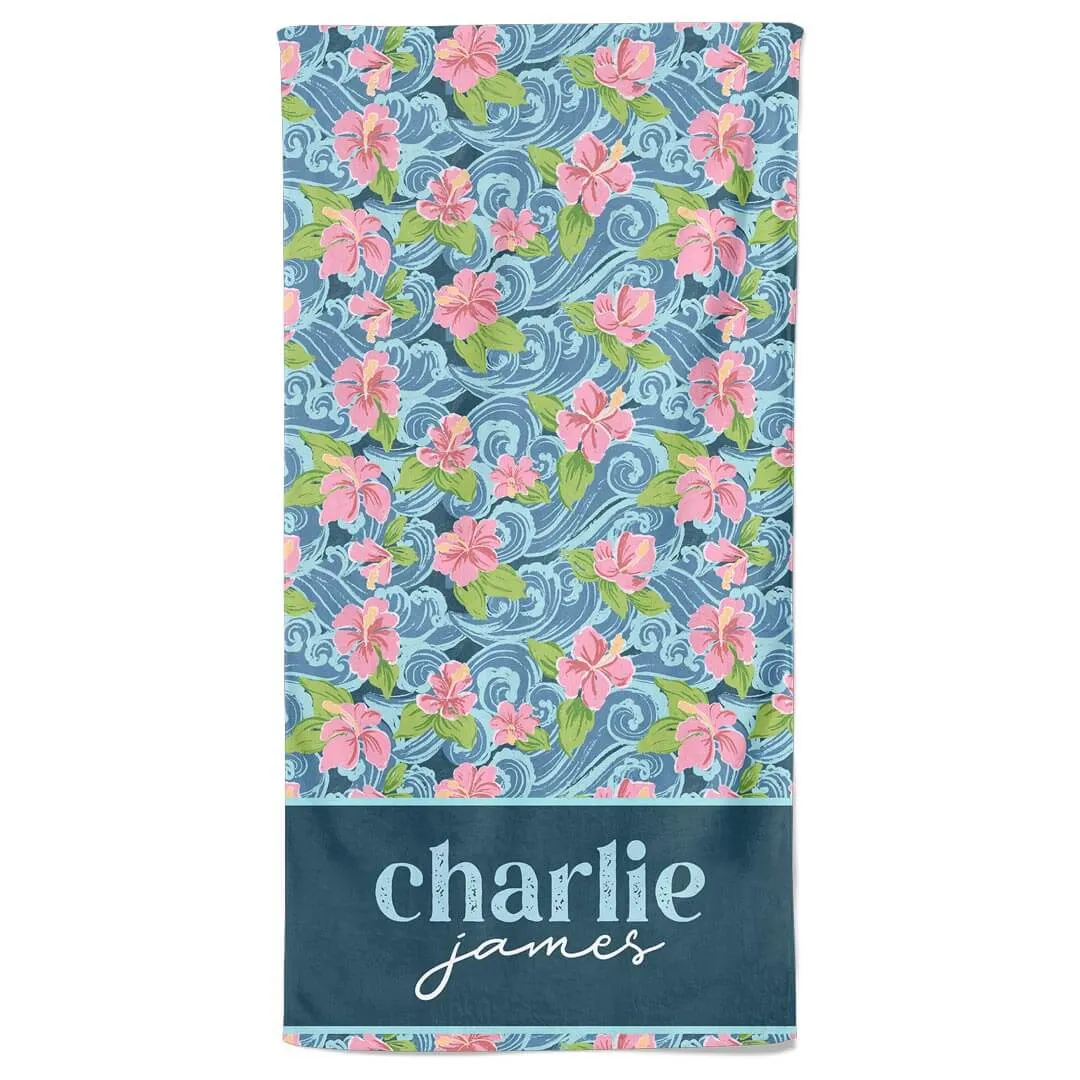 Ohana Personalized Kids Beach Towel