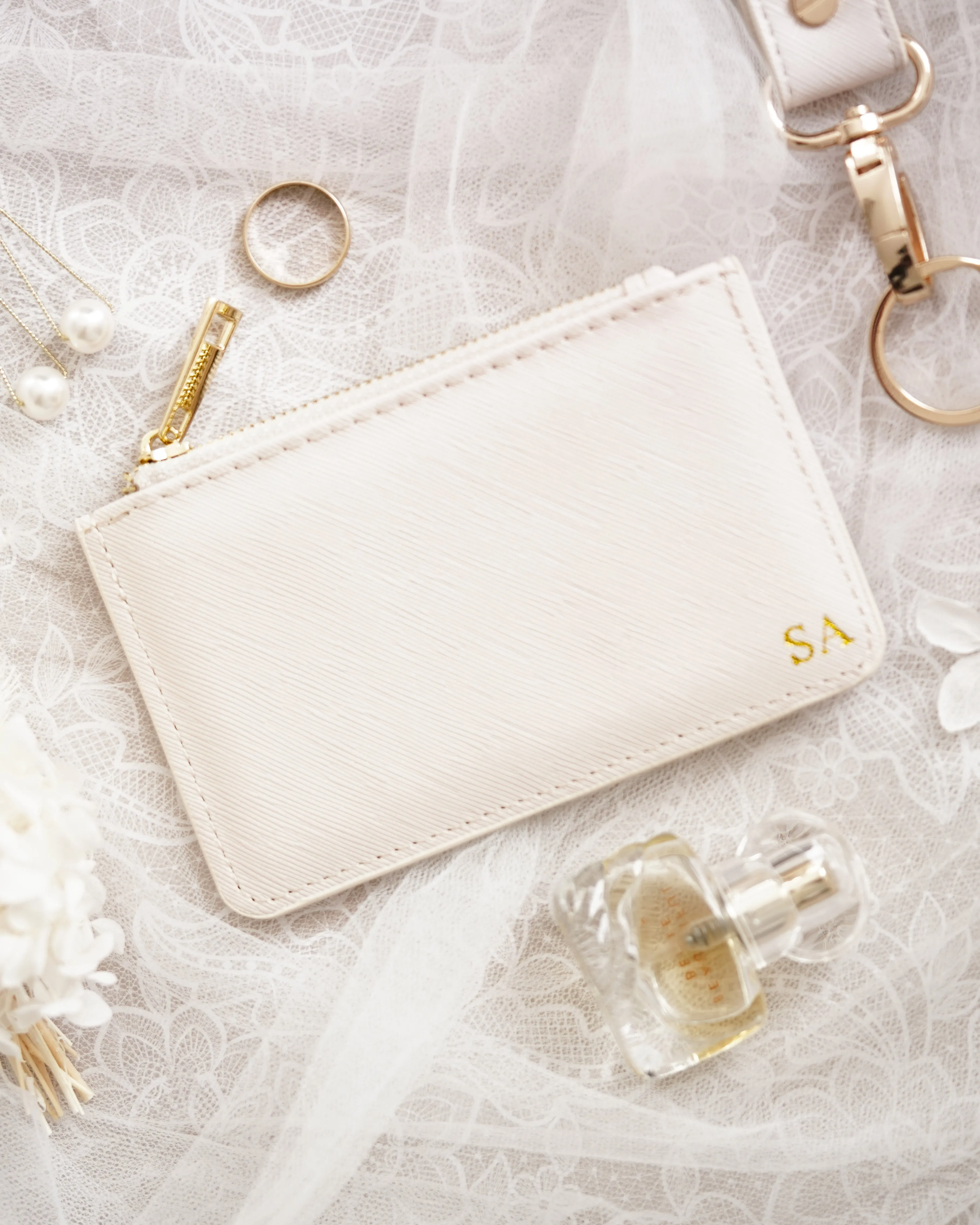 Personalised Card Holder Wallet - Oatmeal