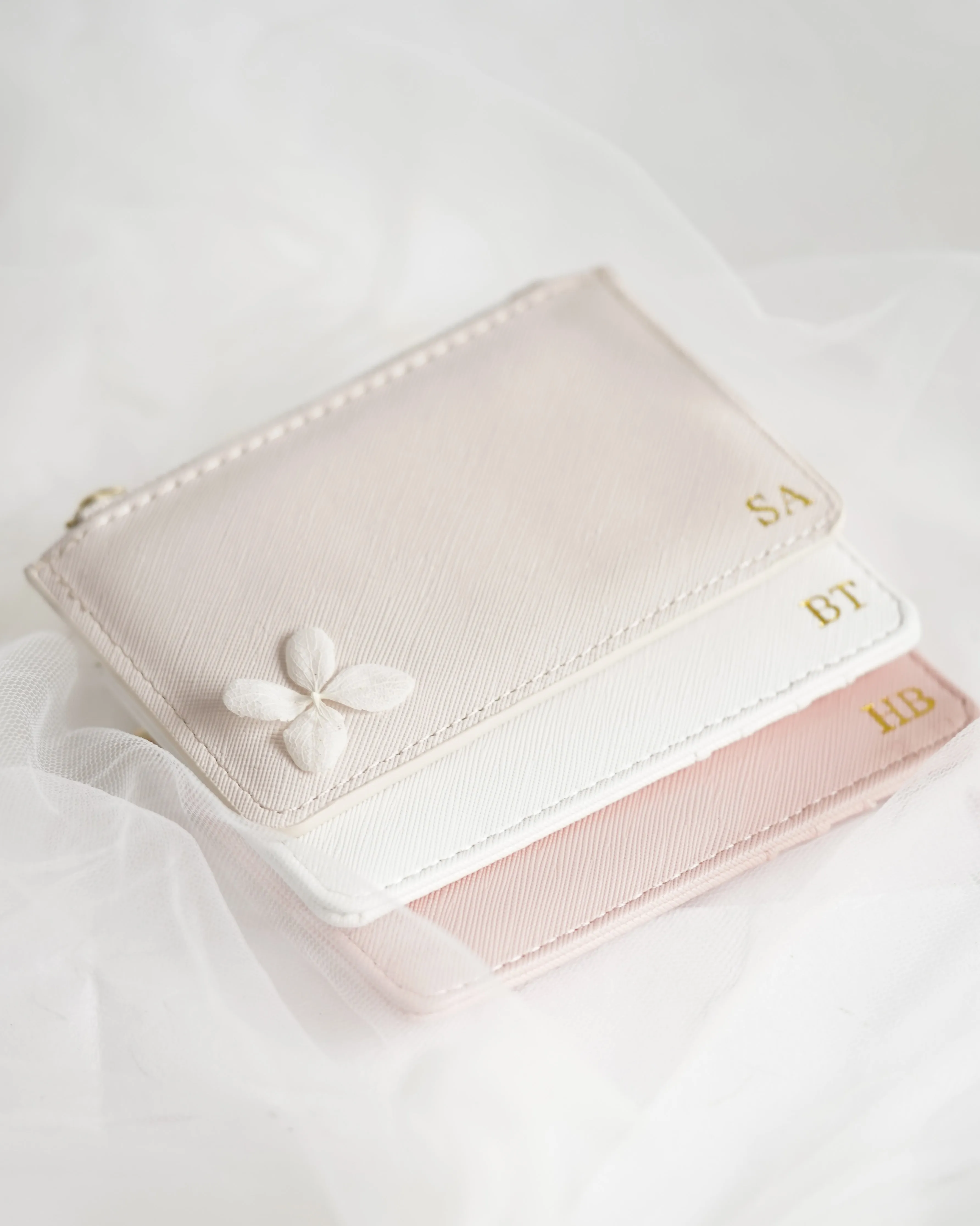 Personalised Card Holder Wallet - Oatmeal
