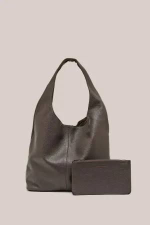 Scarlett Leather Hobo Bag | Dark Chocolate
