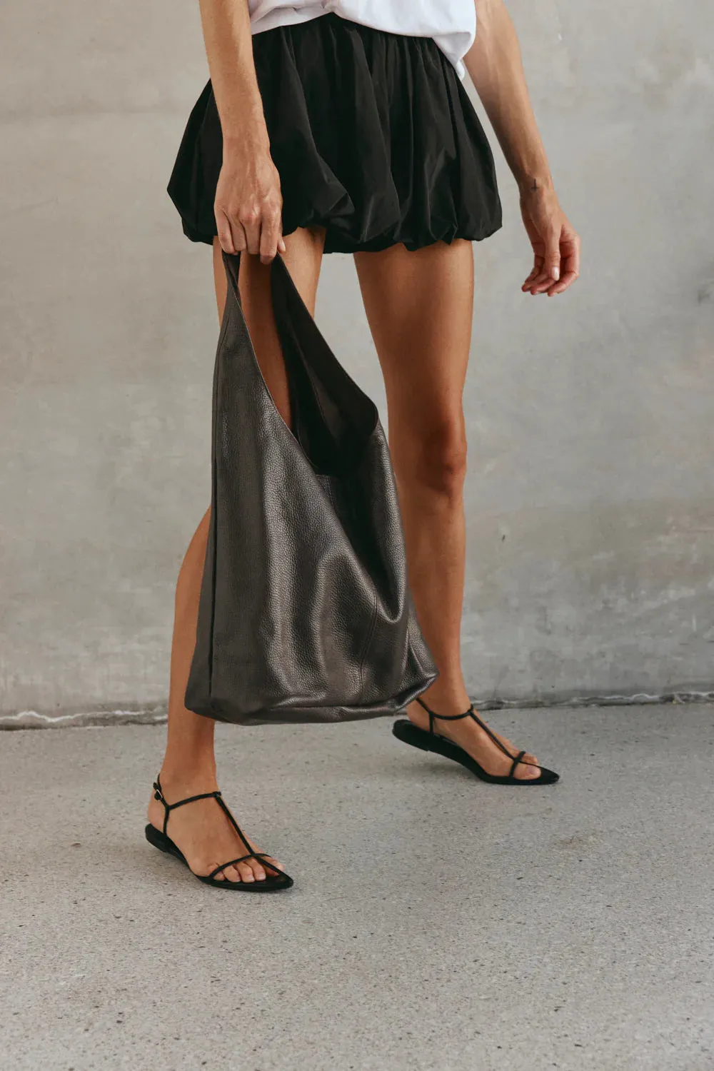 Scarlett Leather Hobo Bag | Dark Chocolate