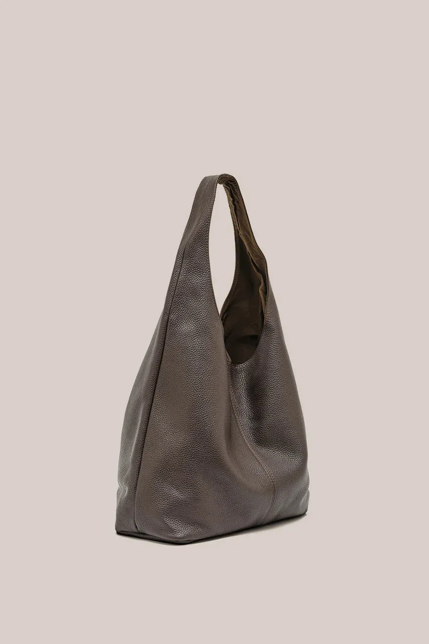 Scarlett Leather Hobo Bag | Dark Chocolate