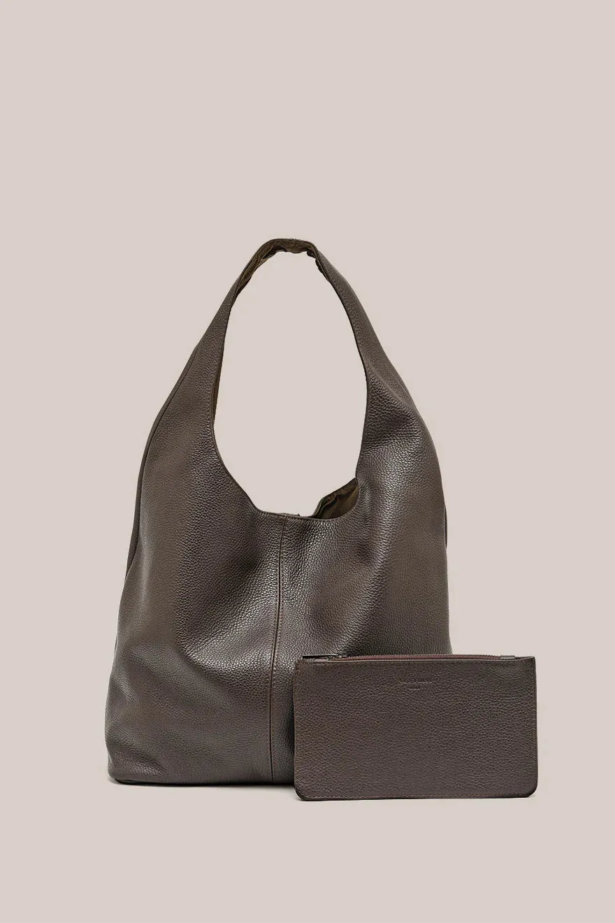 Scarlett Leather Hobo Bag | Dark Chocolate