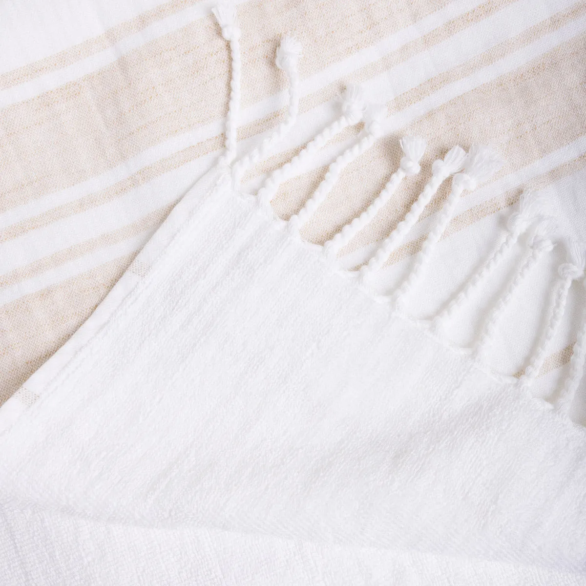 Stripe Beach Towel  (Beige)